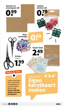 Wibra - Folder DIY - Voorbeeld van een folder van Wibra, geldig van 16.10.2025 | Pagina: 13 | Producten: Schaar, Video, Stickers, Papier