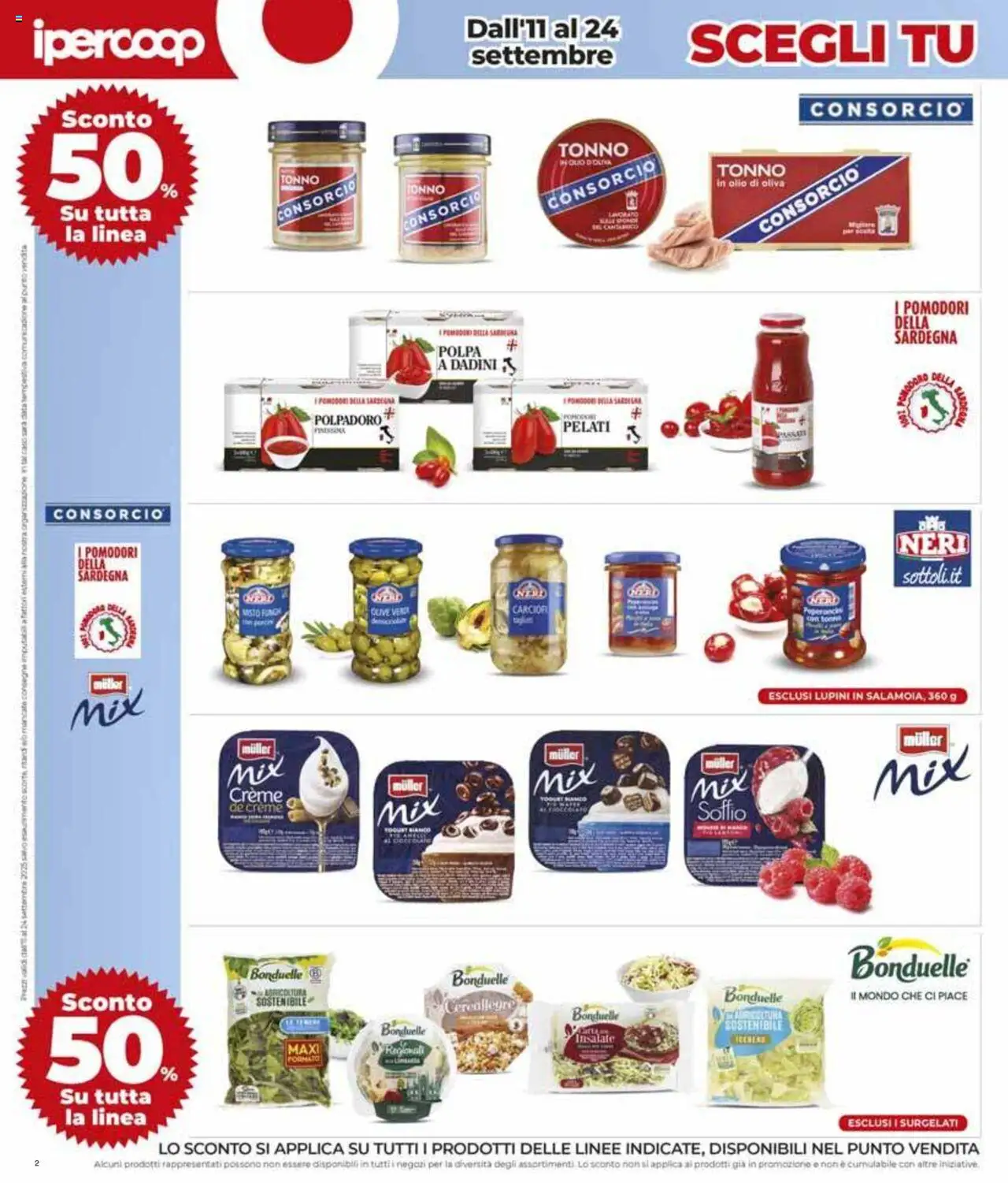 Volantino Ipercoop del 11.09.2025 | Pagina: 2 | Prodotti: Peperoncino, Carciofi, Tonno, Olio di Oliva