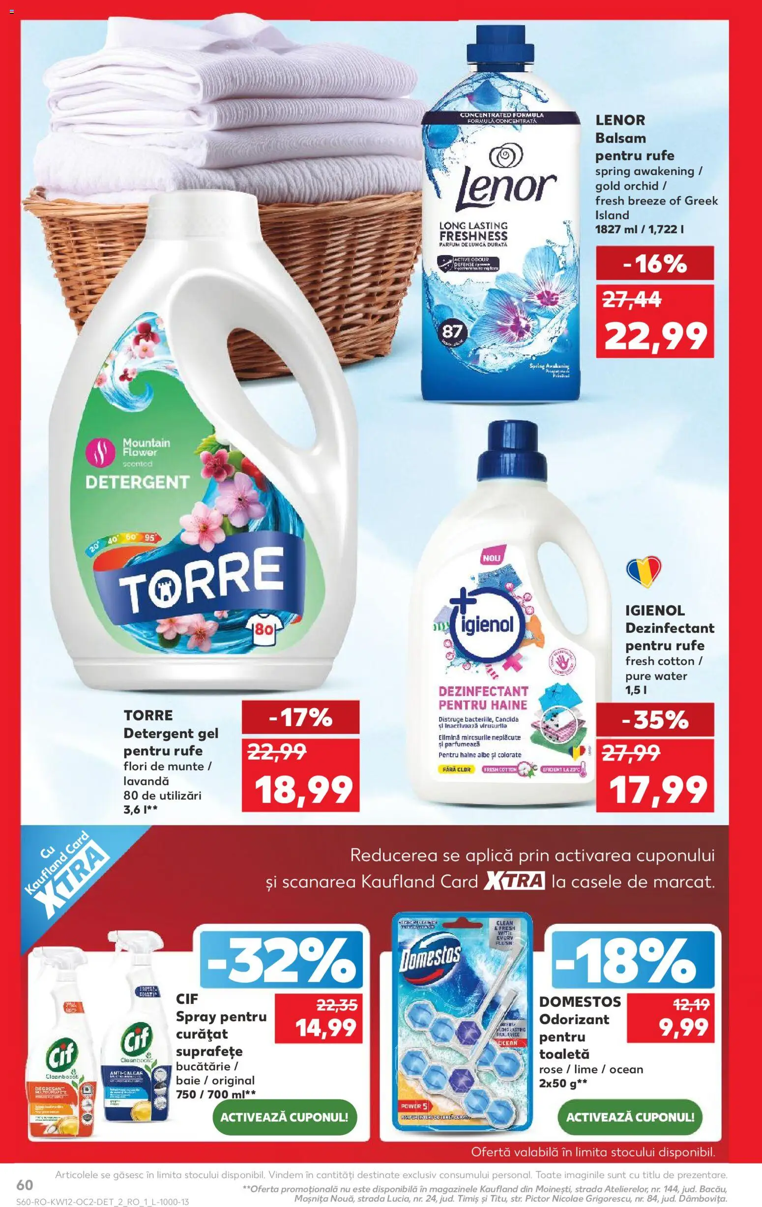 Noul catalog Kaufland – valabil de la 18.03.2026 | Pagină: 60 | Produse: Bucătărie, Toaletă, Balsam, Detergent