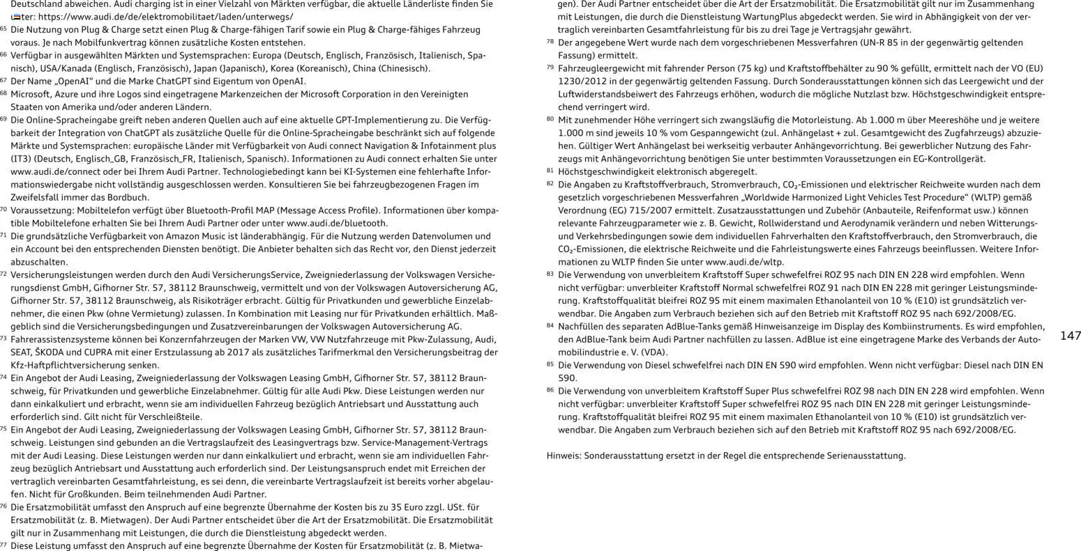 Audi Q7 – gültig ab 28.10.2025 | Seite: 147 | Produkte: Navigation