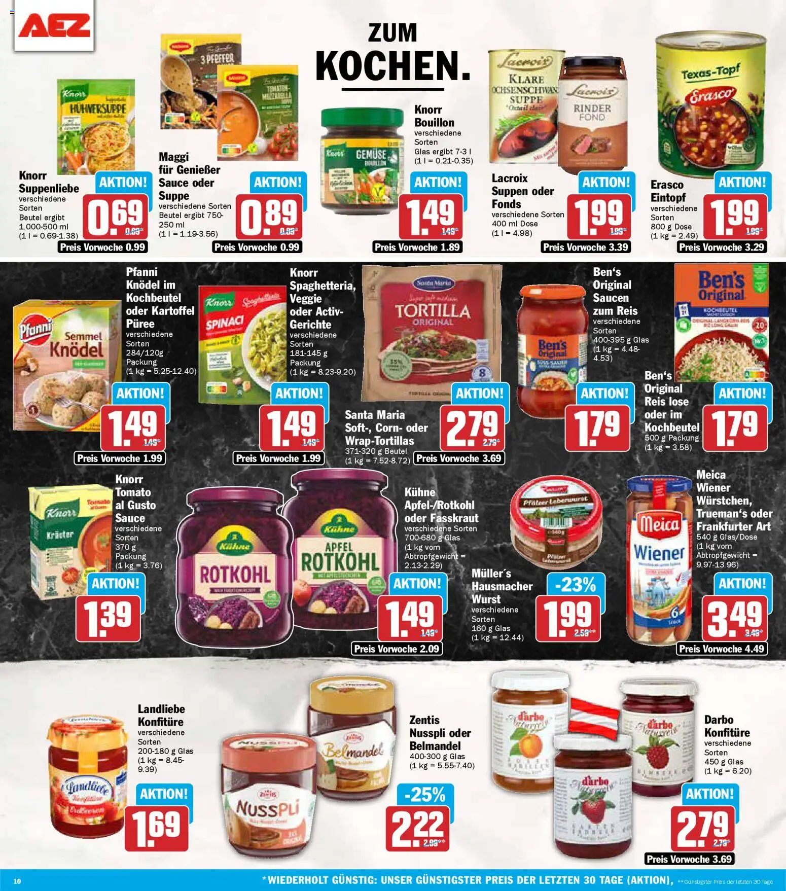 AEZ Prospekt 	 – gültig ab 17.11.2025 | Seite: 10 | Produkte: Maggi, Rotkohl, Meica, Reis
