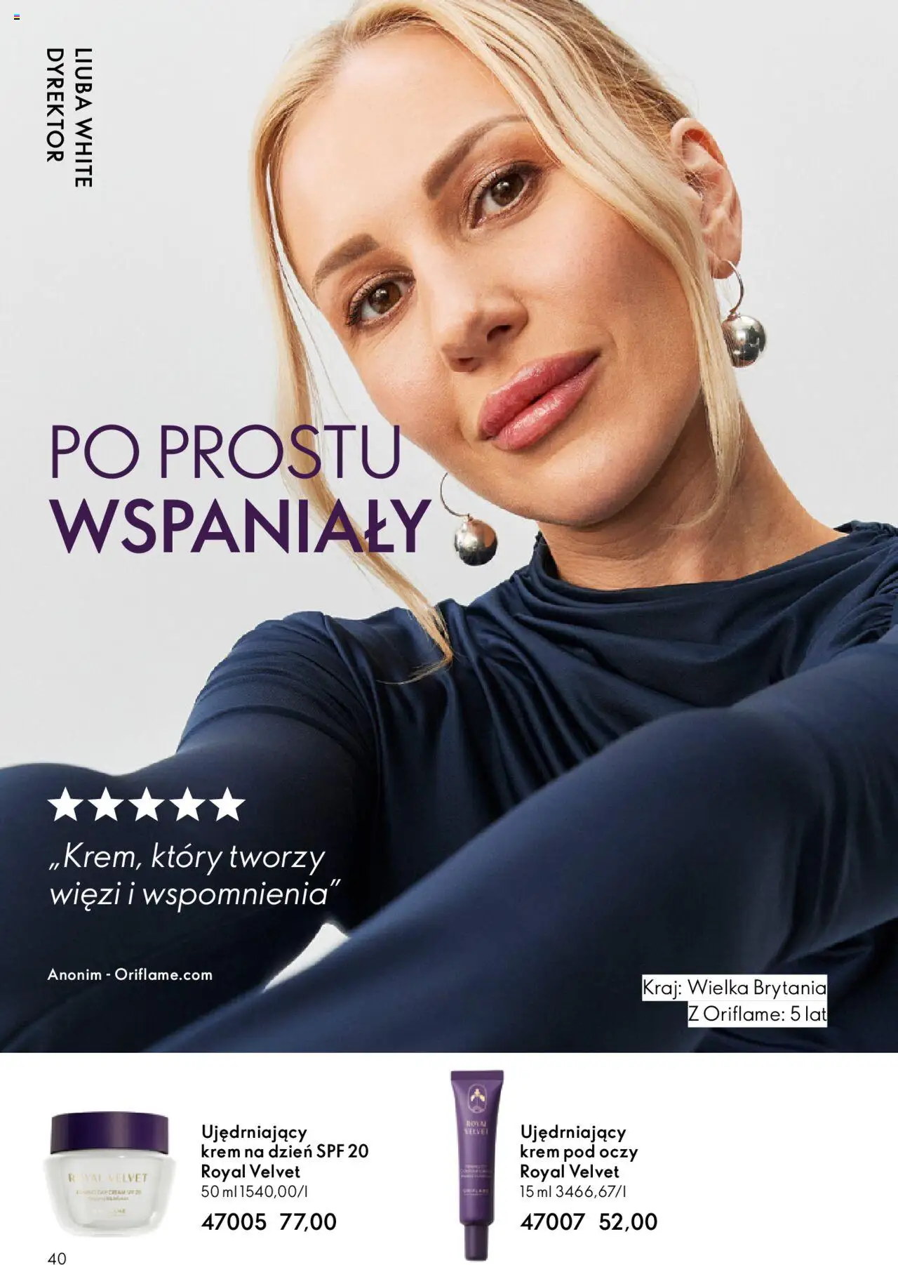Oriflame Katalog 13 2025 od 07.09.2025 | Strona: 40 | Produkty: Krem