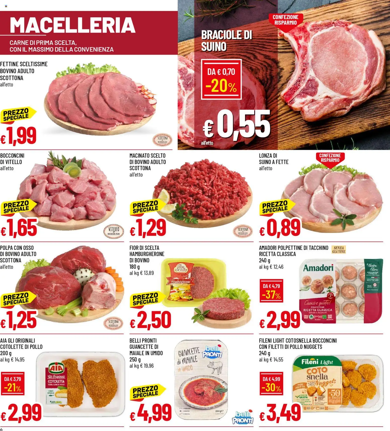 Volantino Galassia del 02.01.2026 | Pagina: 6 | Prodotti: Maiale, Tacchino, Vitello, Padella