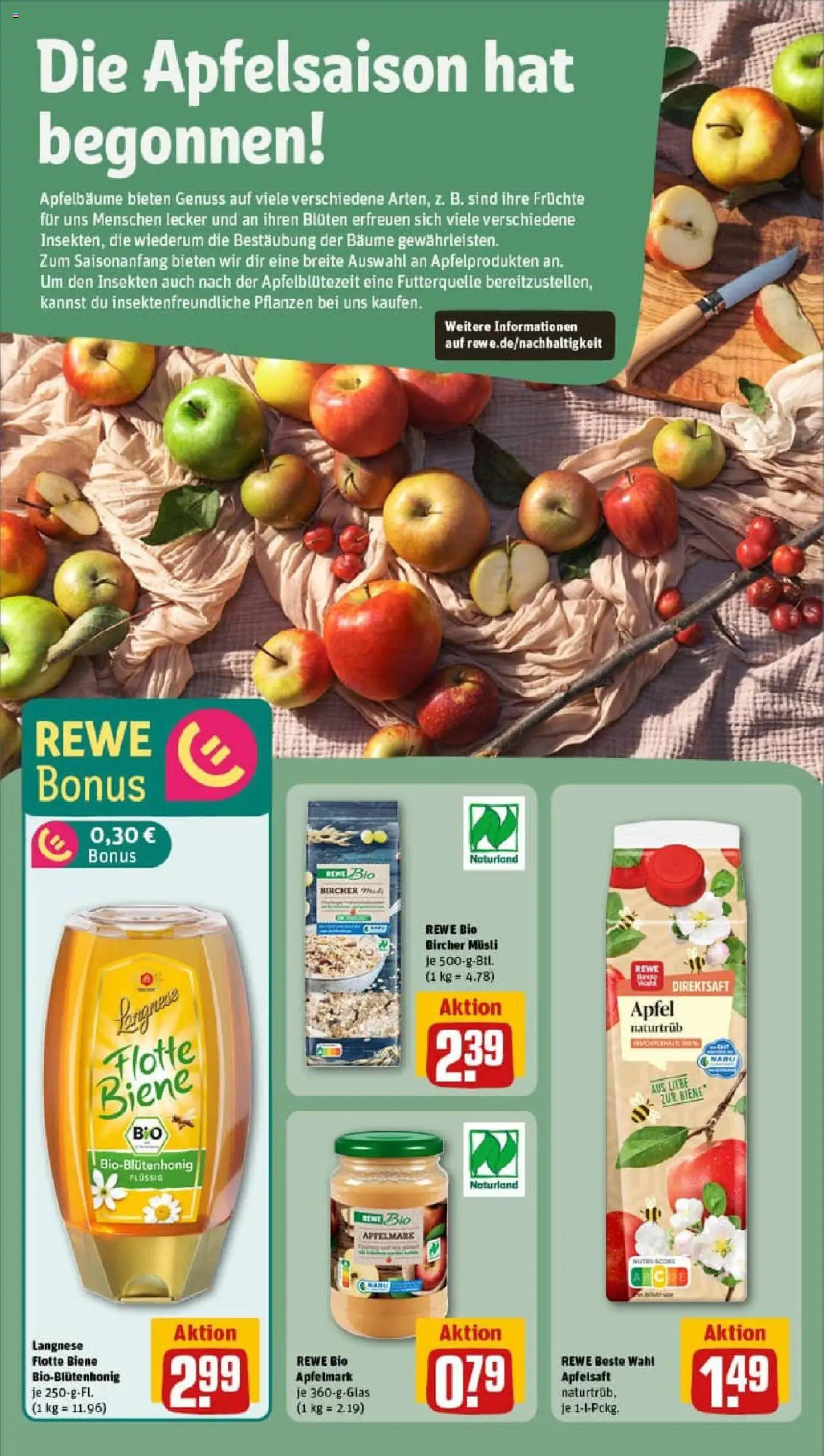 Rewe prospekt Langenhagen / Kaltenweide	 - gültig ab dem 11.08.2025 | Seite: 24 | Produkte: Langnese, Äpfel, Apfelsaft, Apple