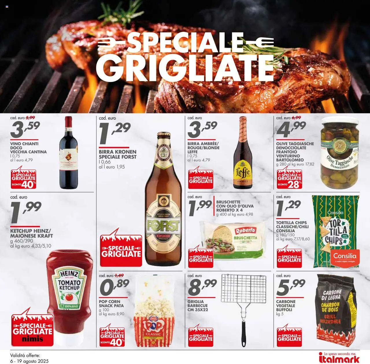 Volantino Italmark del 06.08.2025 | Pagina: 13 | Prodotti: Ketchup, Maionese, Barbecue, Pop corn