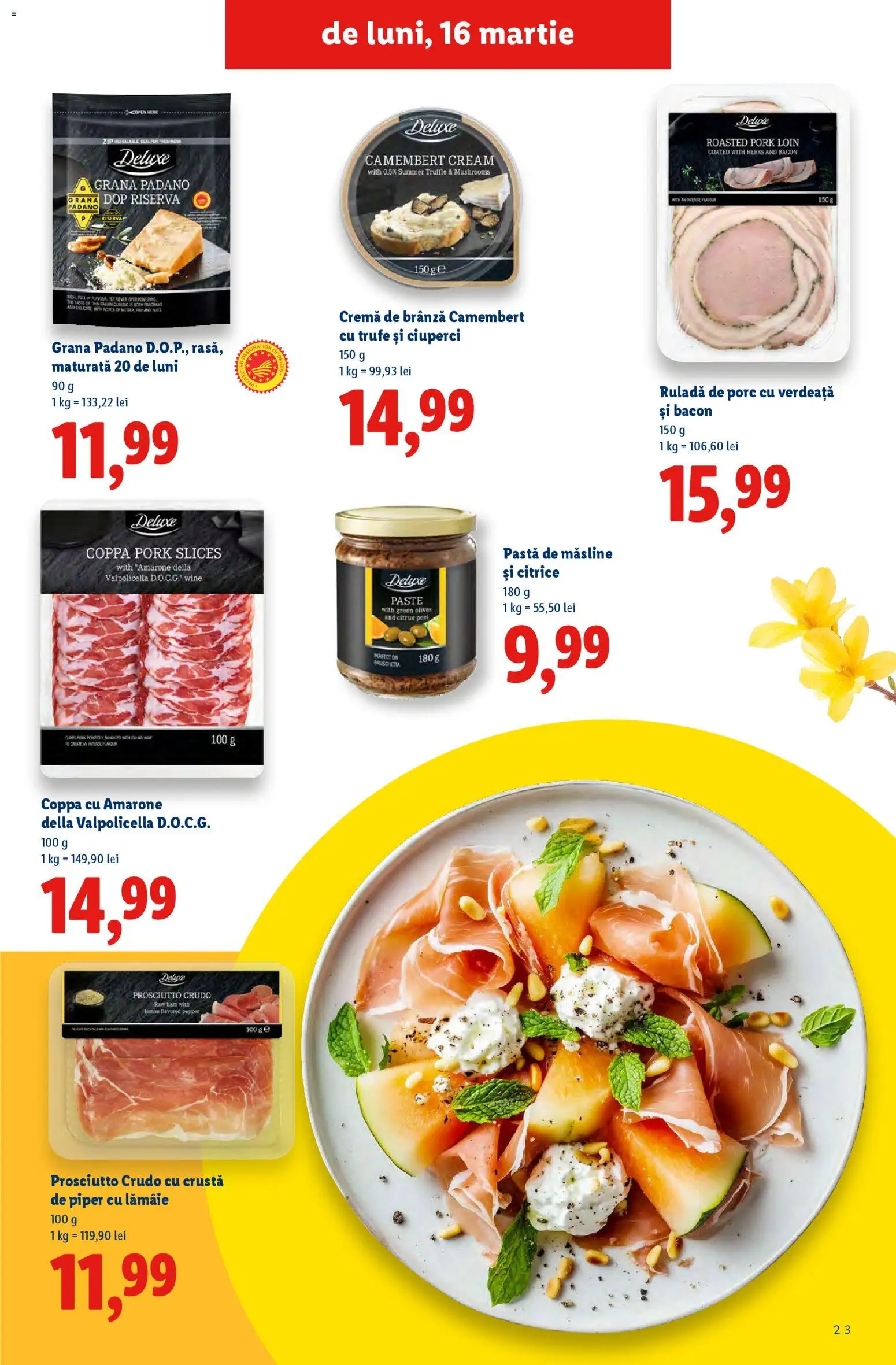 Noul catalog Lidl – valabil de la 02.03.2026 | Pagină: 23 | Produse: Ciuperci, Bacon, Cremă, Cremă de brânză