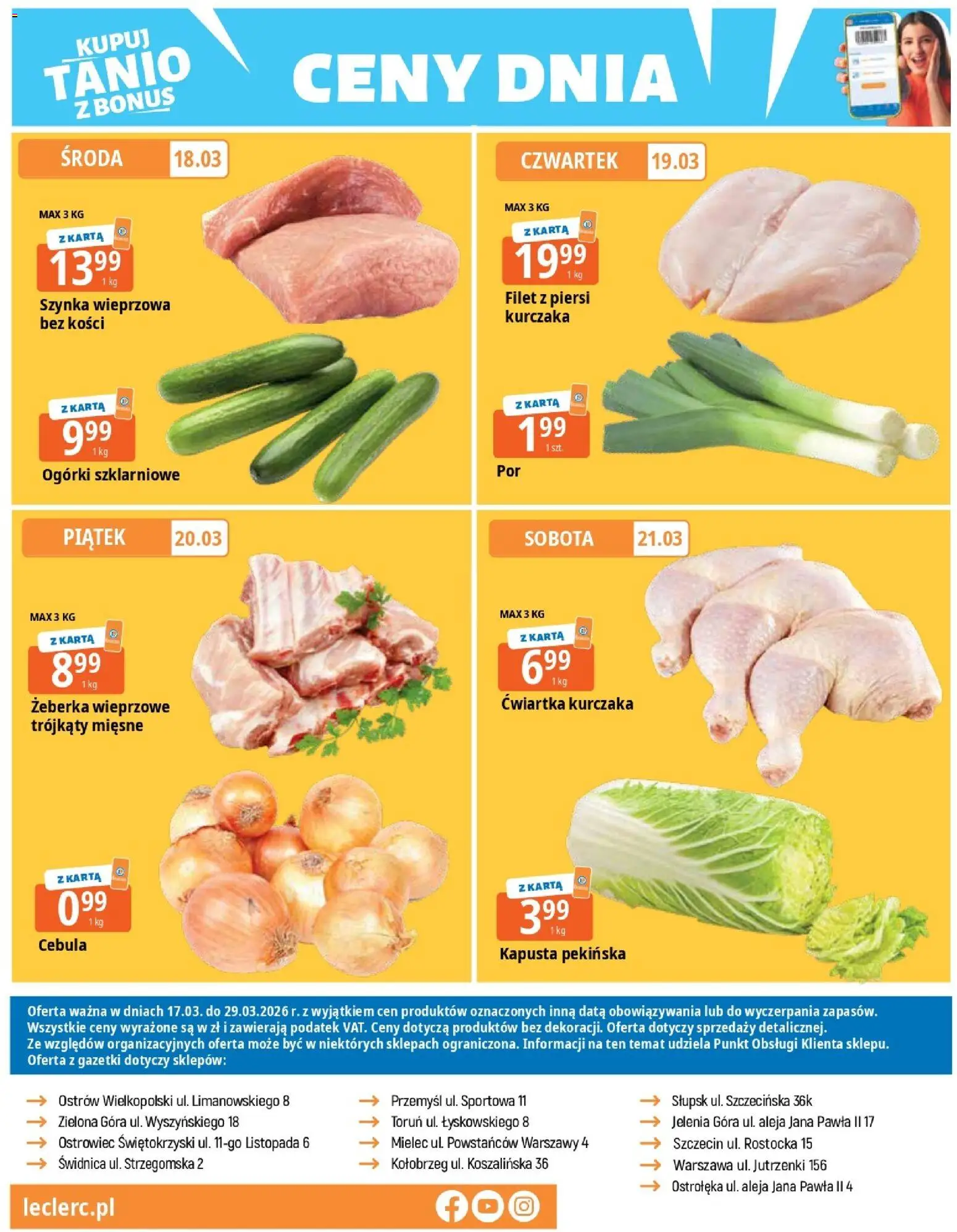 E.Leclerc gazetka - Zielona Góra Wielkanoc od 17.03.2026 | Strona: 24 | Produkty: Kapusta, Kapusta pekińska, Piersi, Ogórki