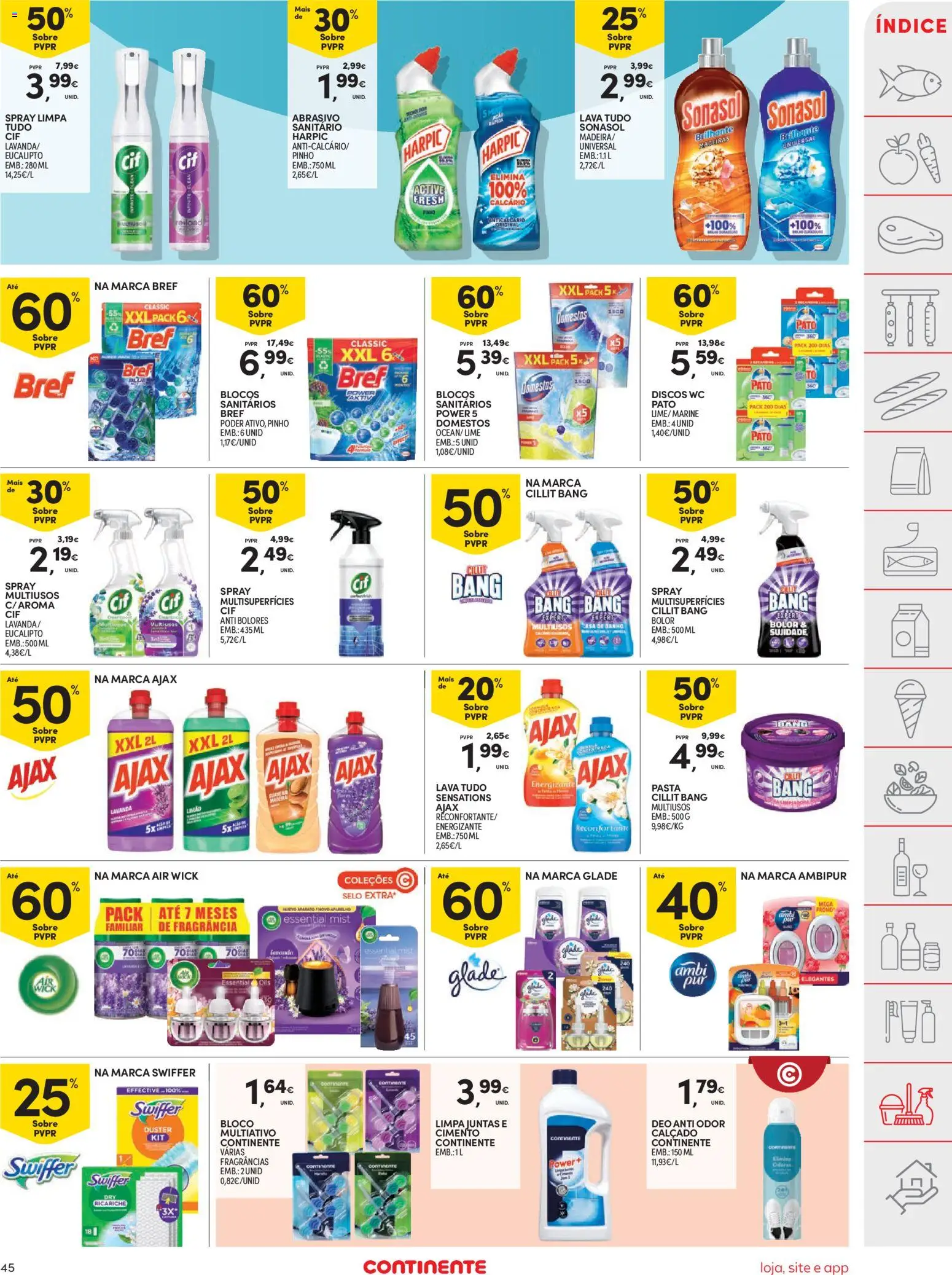 Continente folheto │ válido de 03.02.2026 | Página: 45 | Produtos: Fragrância, Madeiras, Cillit bang bolor, Casa de banho