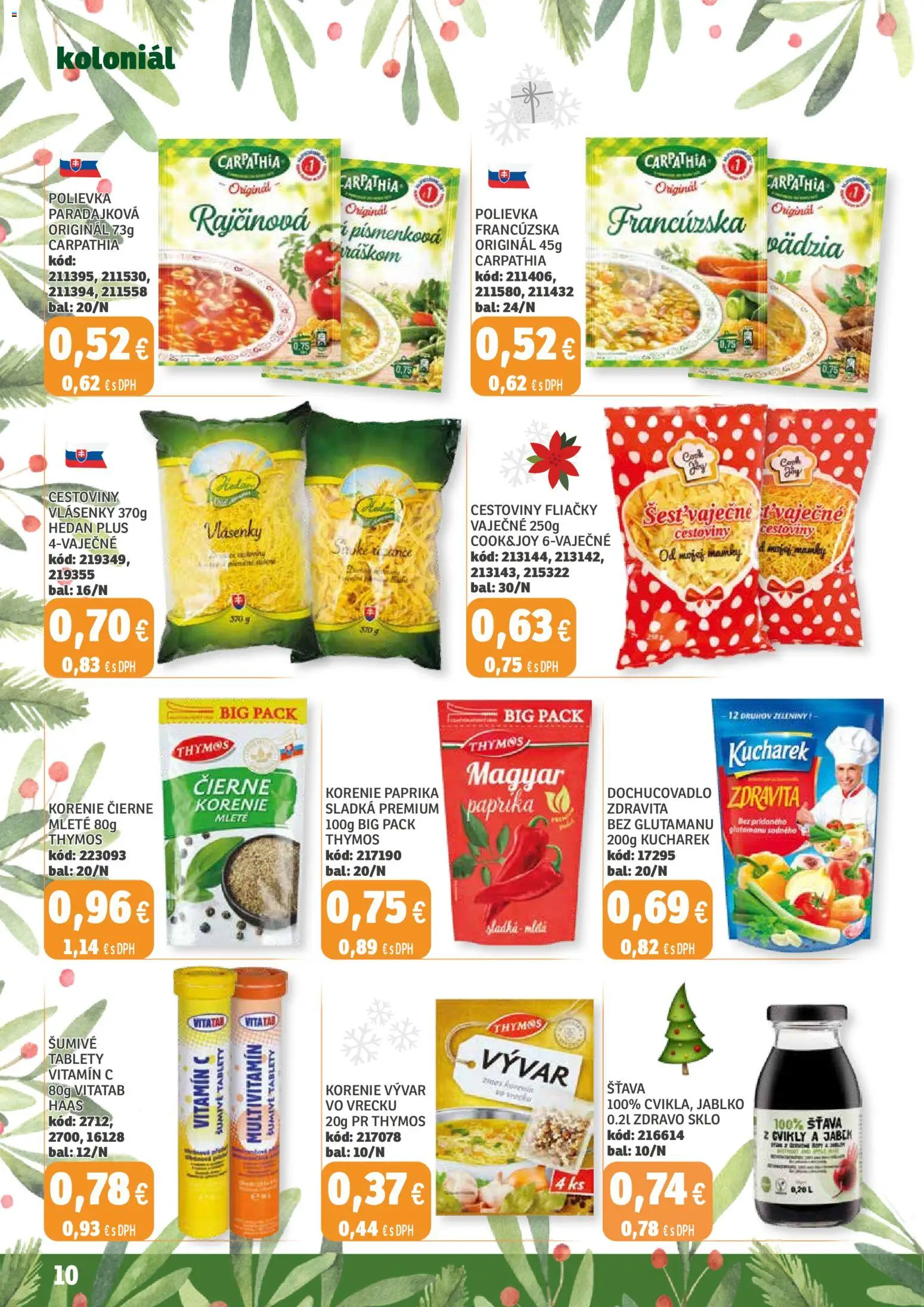 Nové Labaš akcie – leták je platný od 12.12.2025 | Strana: 10 | Produkty: Paprika, Cestoviny, Korenie