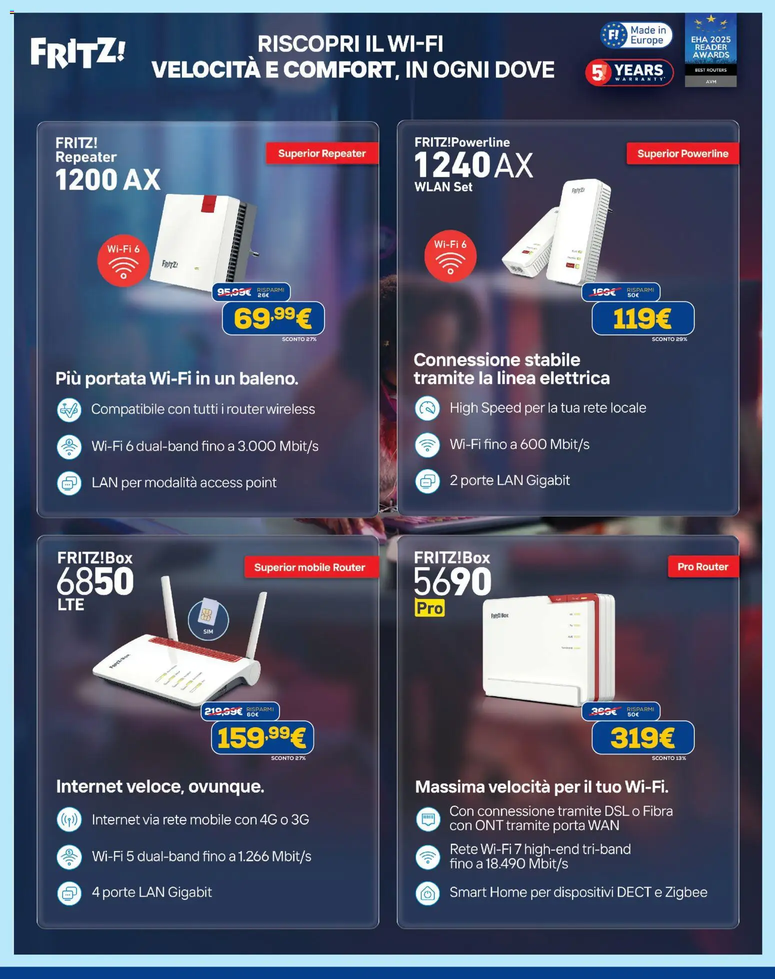 Volantino Euronics del 22.01.2026 | Pagina: 2 | Prodotti: Router, Mobile