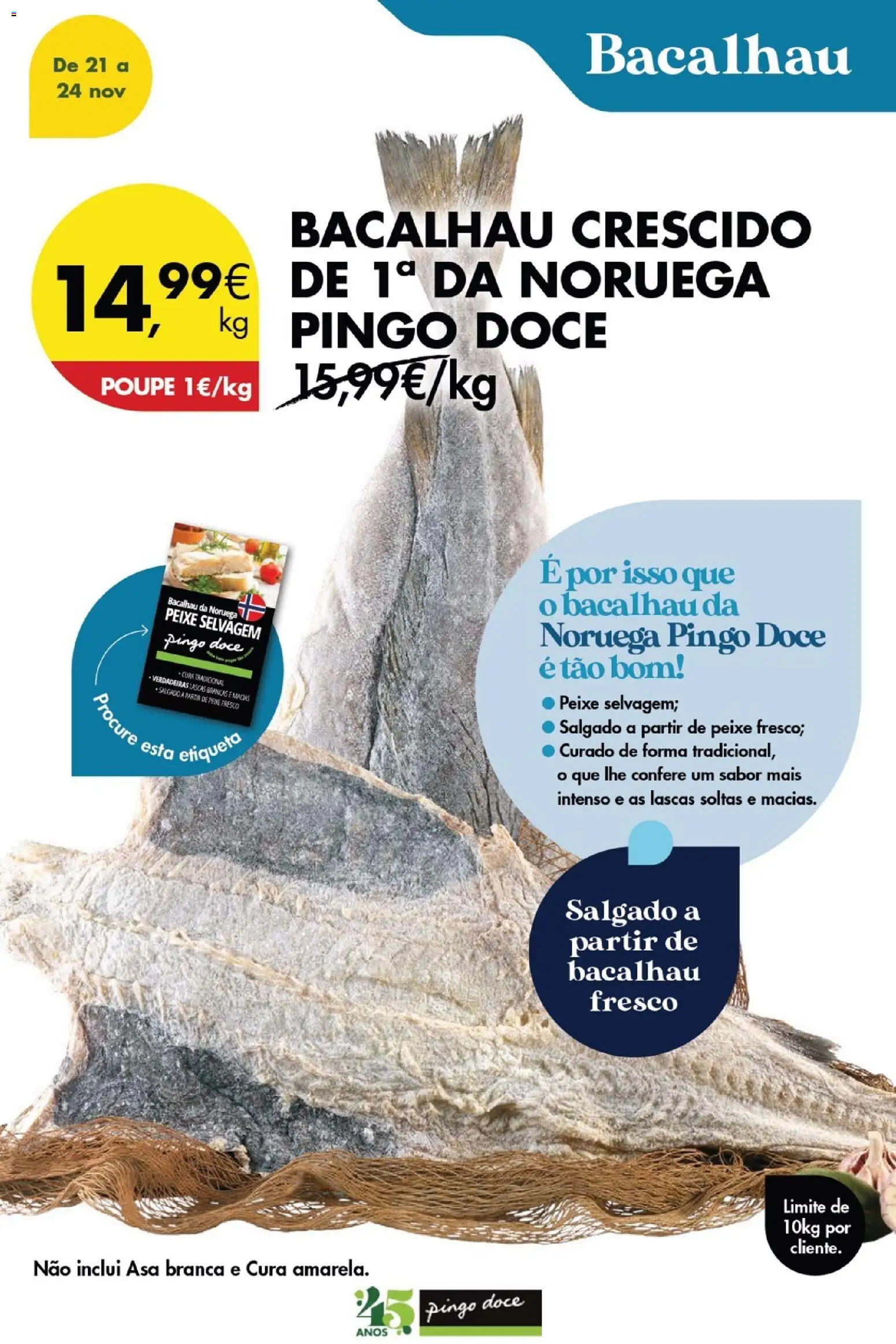 Pingo Doce Poupe este Fim de Semana │ válido de 21.11.2025 | Página: 5 | Produtos: Bacalhau, Peixe