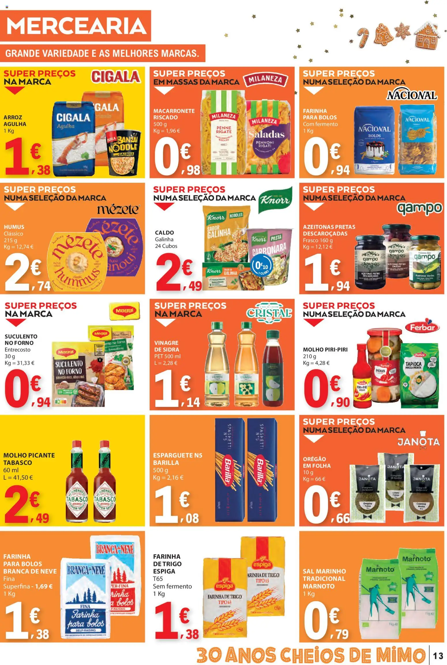 E.Leclerc folheto │ válido de 27.11.2025 | Página: 13 | Produtos: Vinagre, Tapioca, Knorr, Arroz