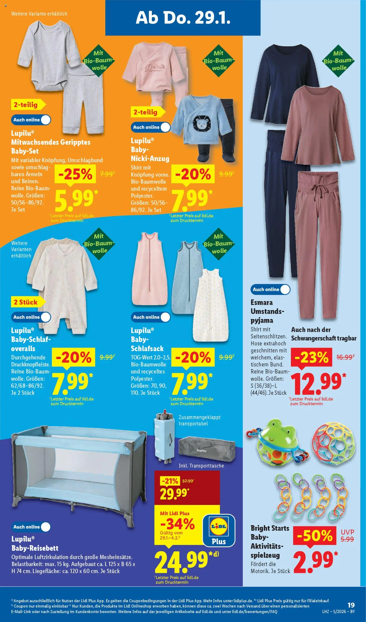 Lidl Prospekt Uffenheim – gültig ab 26.01.2026 | Seite: 39 | Produkte: Shirt, Schlafsack, Hose, Pyjama