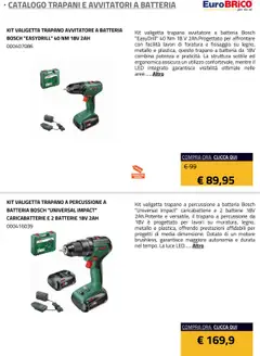Anteprima del volantino Eurobrico Trapani e Avvitatori a Batteria catalogo valido a partire dal 23.07.2025 | Pagina: 22 | Prodotti: Avvitatore, Valigetta, Batteria, Batterie
