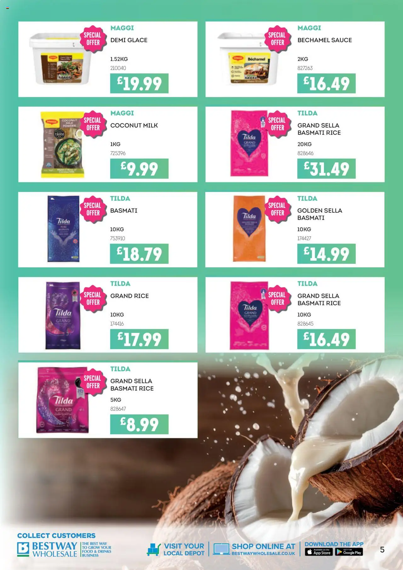  | Page: 5 | Products: Sauce, Milk, Rice, Coconut