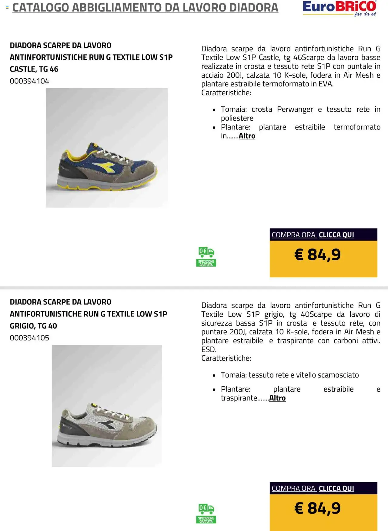Volantino Eurobrico del 23.07.2025 | Pagina: 44 | Prodotti: Scarpe, Vitello
