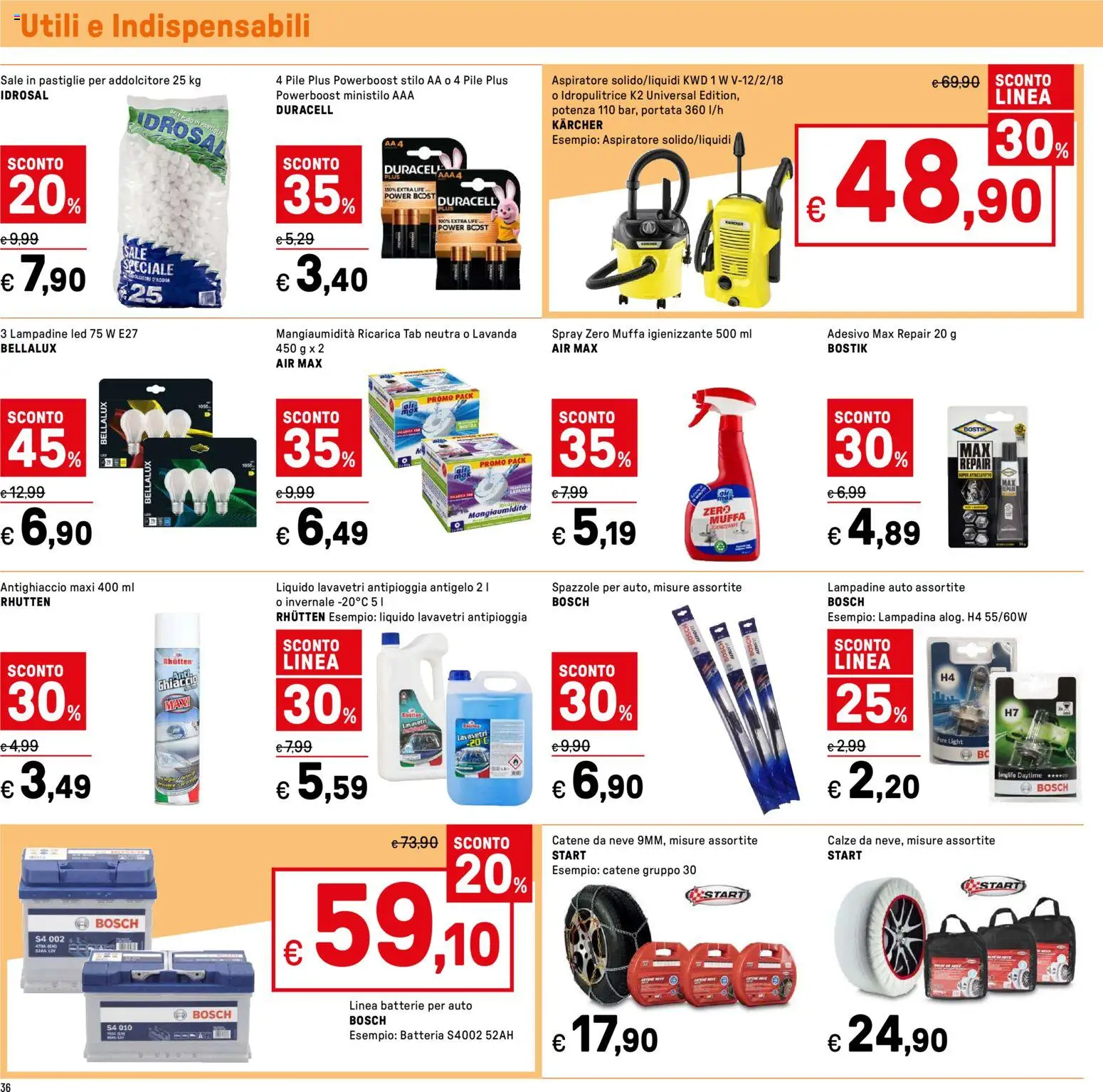Volantino Iper del 24.10.2025 | Pagina: 36 | Prodotti: Pile, Idropulitrice, Batteria, Batterie