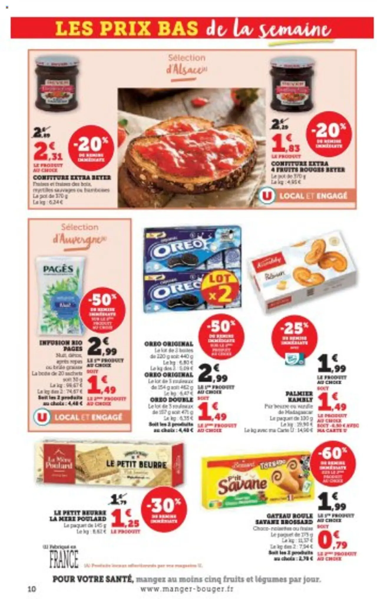  | Page: 10 | Produits: Infusion, Palmier, Beurre, Fraises