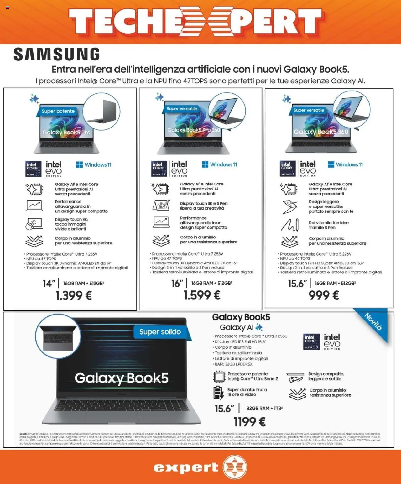Volantino Expert del 11.09.2025 | Pagina: 20 | Prodotti: Tè, Tastiera, Alluminio, Samsung
