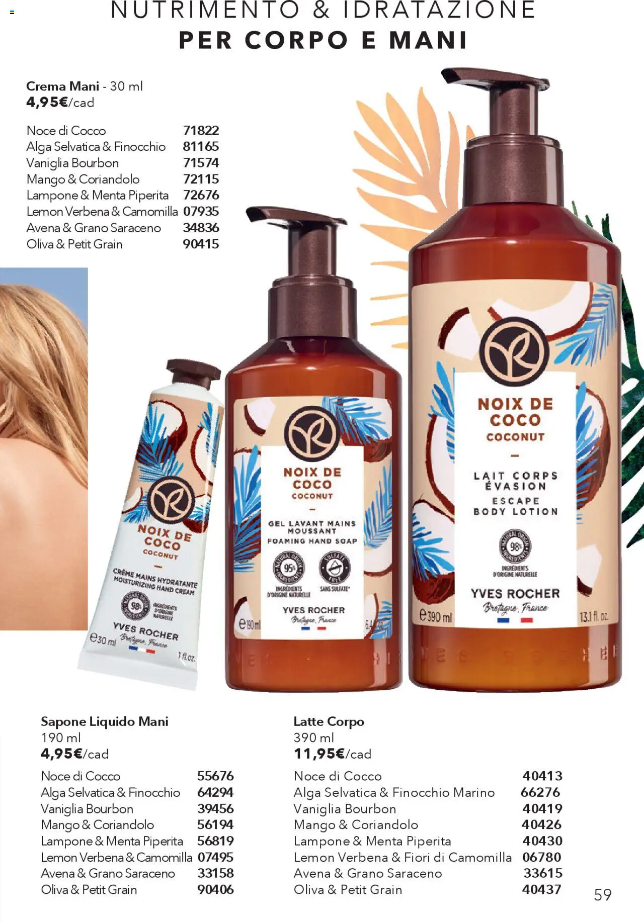 Volantino Yves Rocher del 17.10.2025 | Pagina: 59 | Prodotti: Crema, Bourbon, Latte, Mango