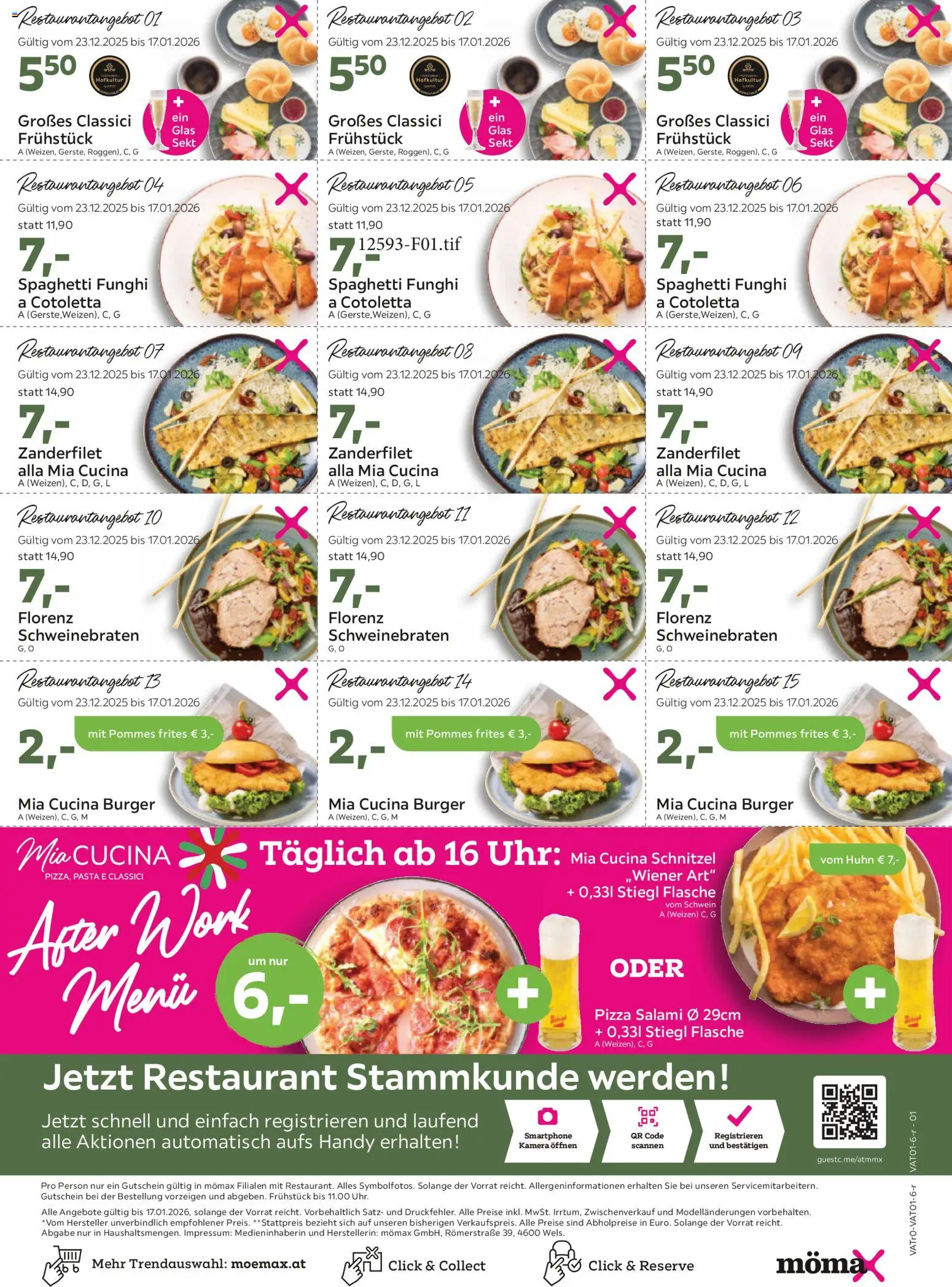 Mömax Restaurantangebote gültig ab 30.12.2025 | Seite: 1 | Produkte: Pasta, Uhr, Kamera, Pizza