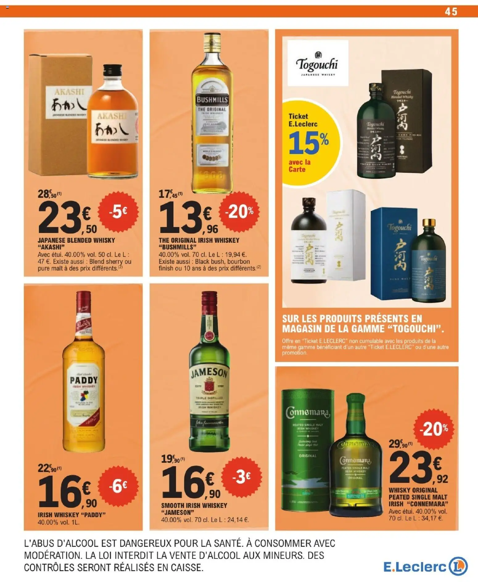 {H1} | Page: 45 | Produits: Whisky, Thé, Bourbon