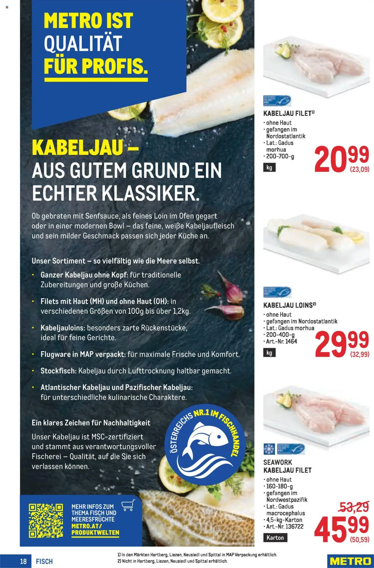 Metro angebote Profi gültig ab 16.10.2025 | Seite: 18 | Produkte: Meeresfrüchte, Ofen, Fisch