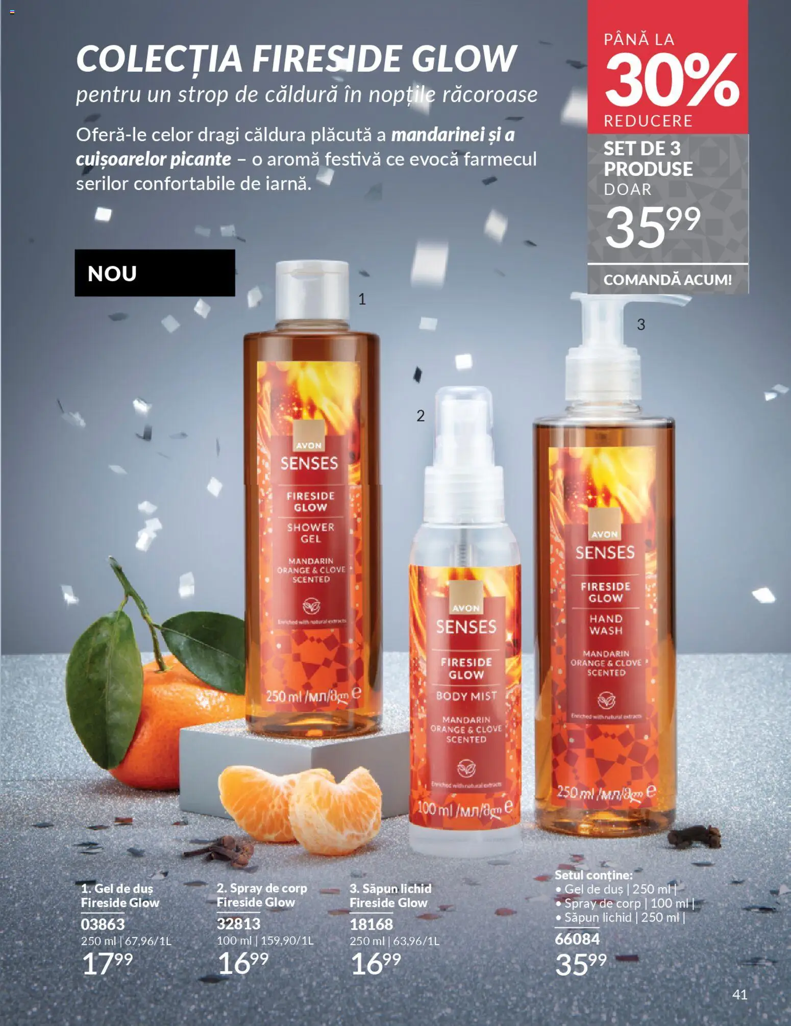 Noul catalog Avon – valabil de la 01.11.2025 | Pagină: 43 | Produse: Body, Duș, Săpun, Gel de duș