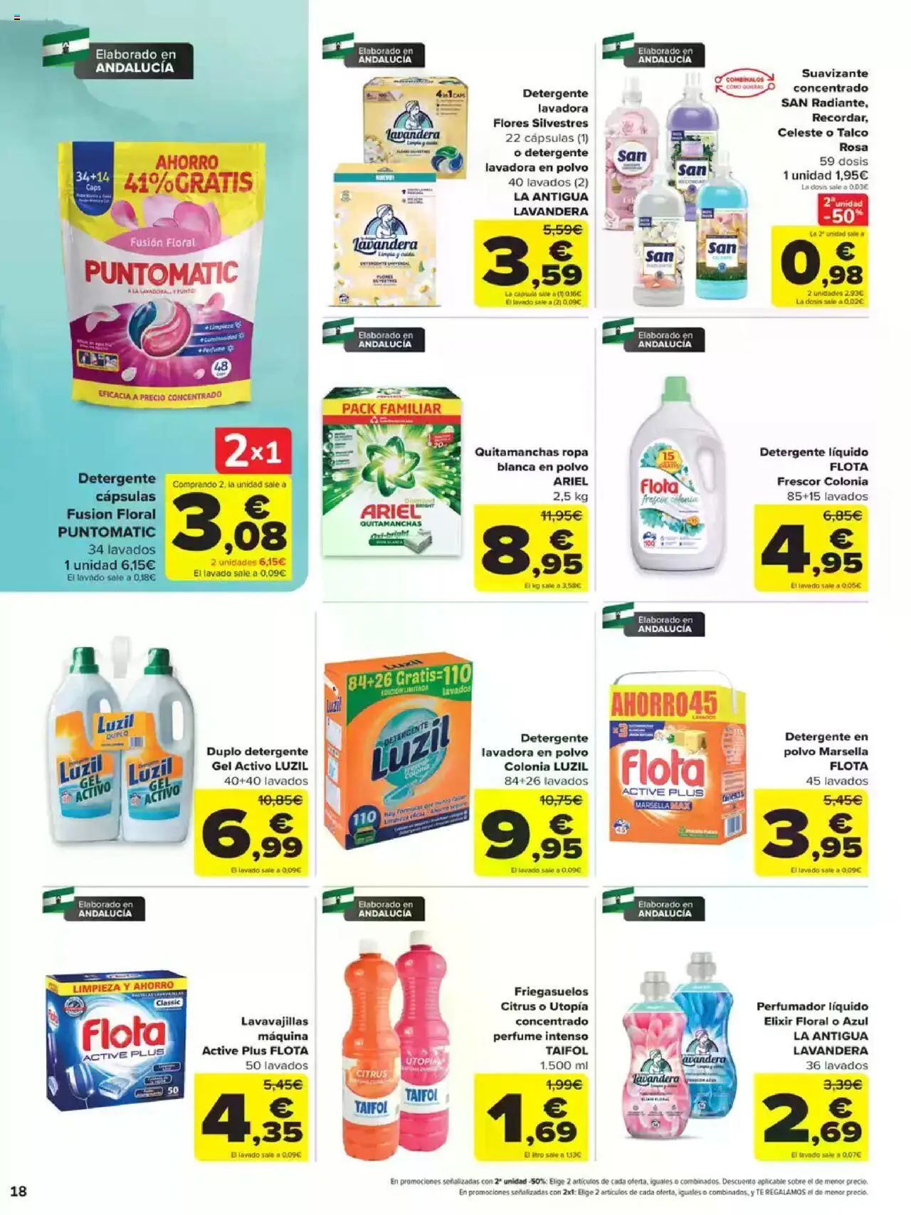 Carrefour folleto │ válido desde el 08.08.2025 | Página: 18 | Productos: Polvo, Colonia, Quitamanchas, Detergente líquido