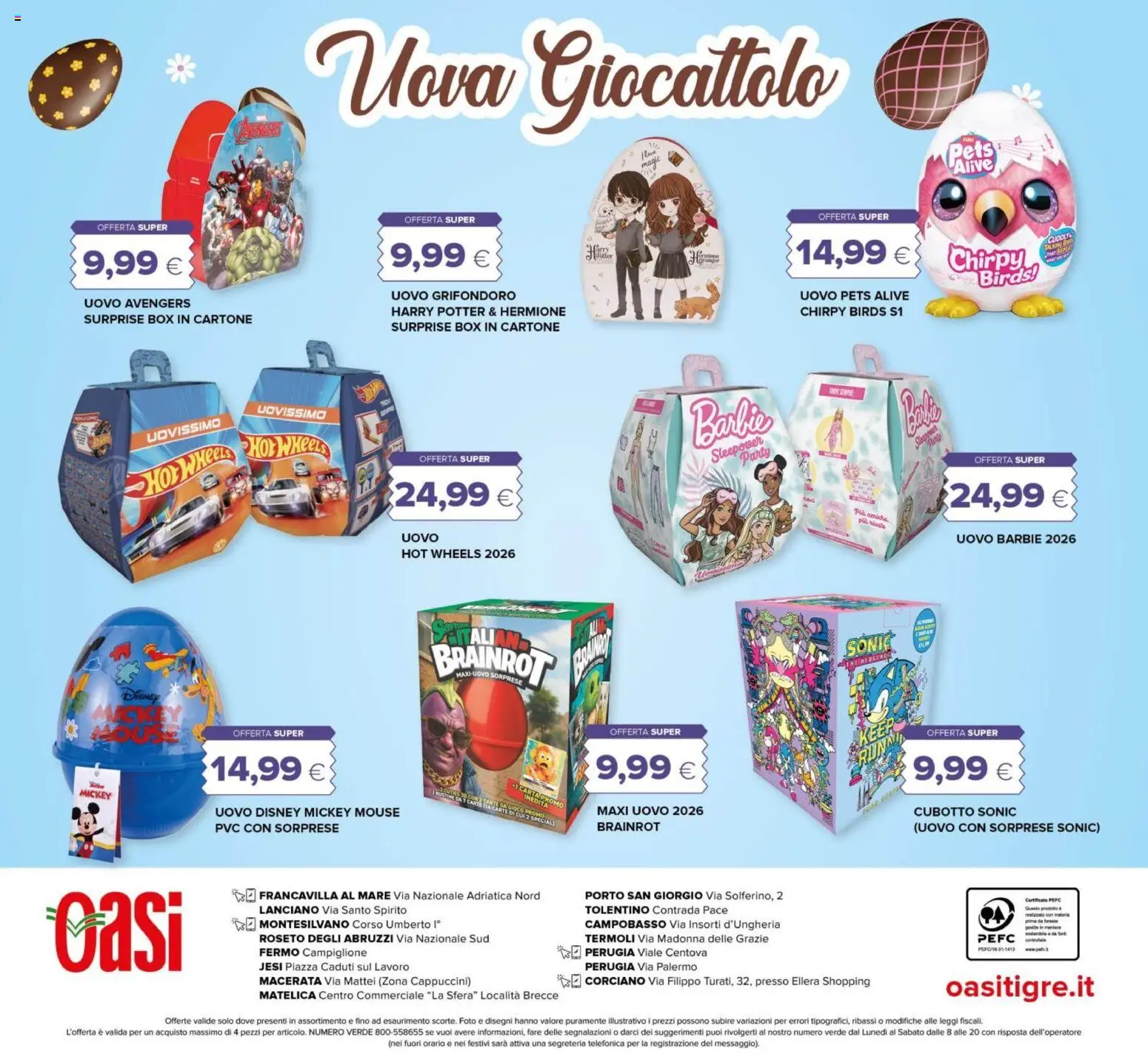 Volantino Oasi del 26.03.2026 | Pagina: 32 | Prodotti: Uova, The, Mouse, Gioco