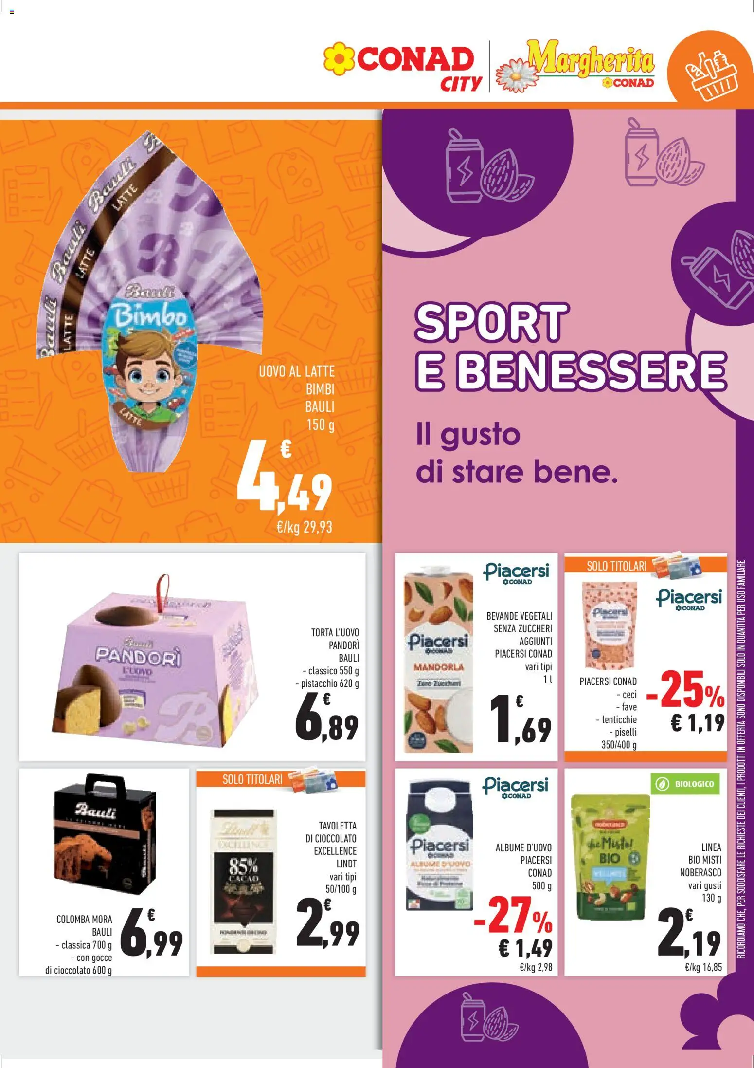 Volantino Conad del 25.02.2026 | Pagina: 9 | Prodotti: Cioccolato, Ceci, Lenticchie, Torta