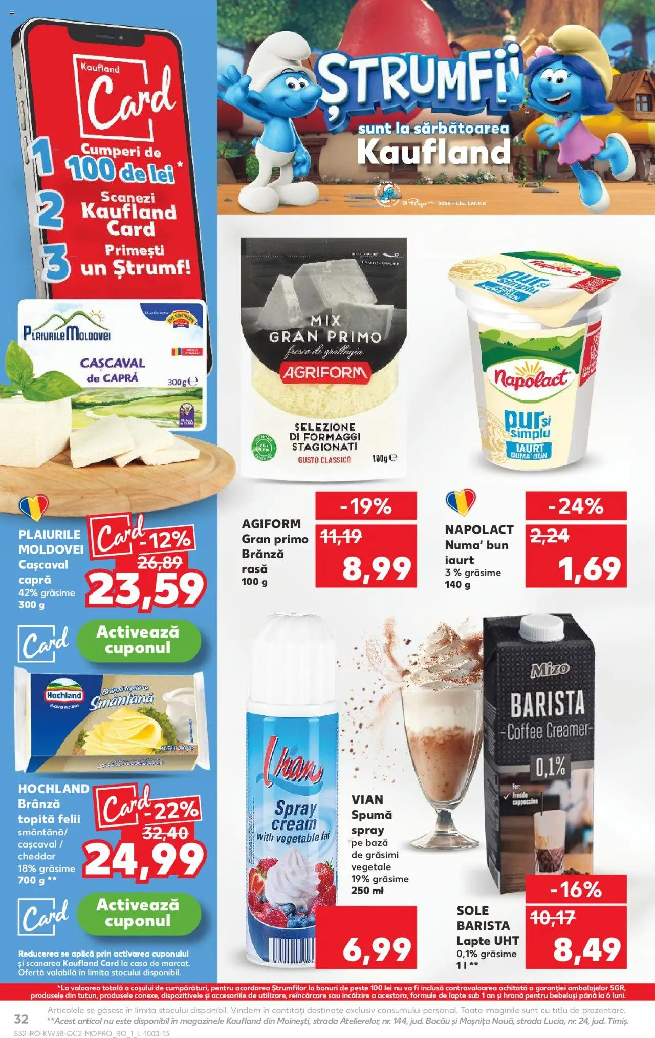 Noul catalog Kaufland – valabil de la 17.09.2025 | Pagină: 32 | Produse: Cașcaval, Lapte, Brânză, Pește