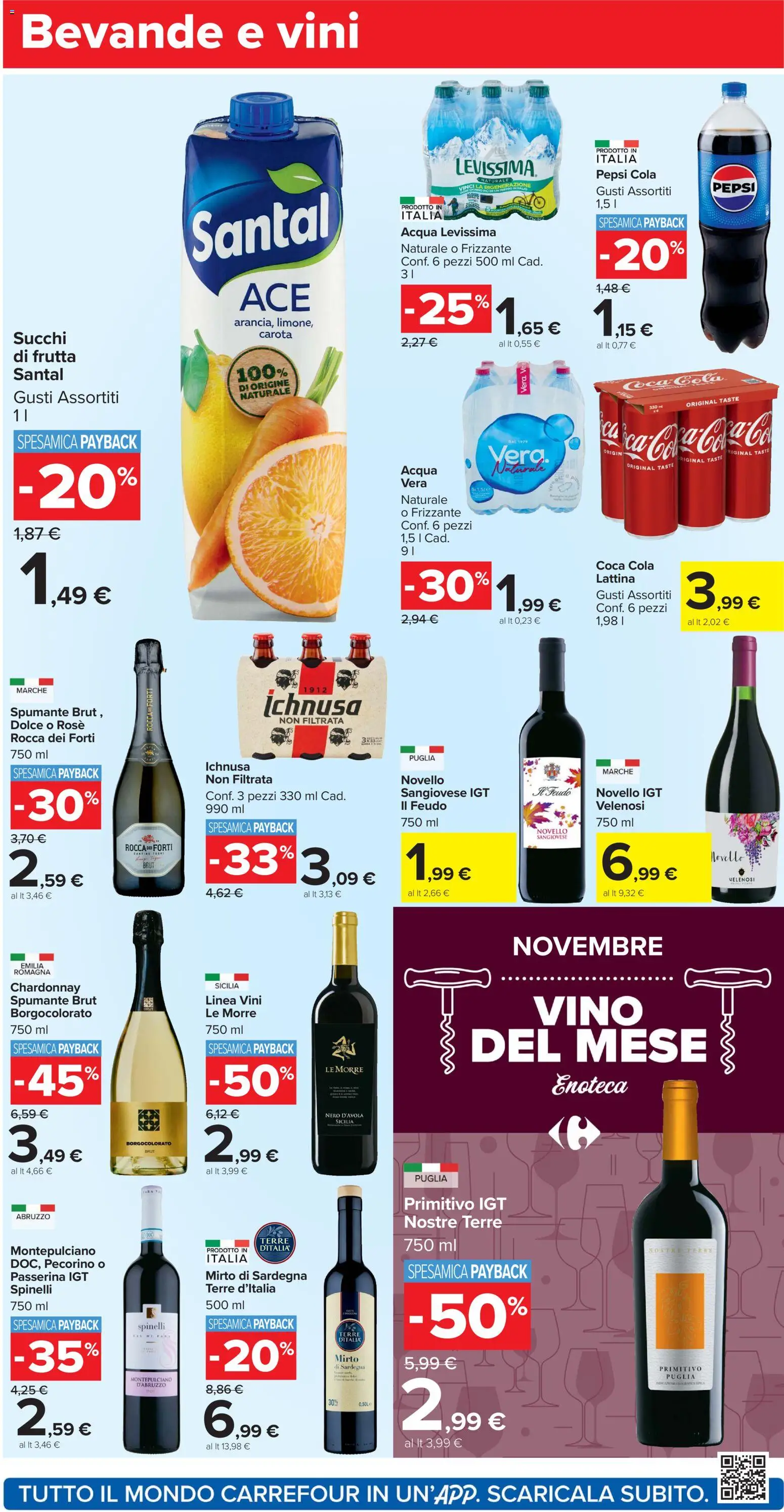 Volantino Carrefour del 04.11.2025 | Pagina: 14 | Prodotti: Carota, Acqua, Frutta, Acqua naturale