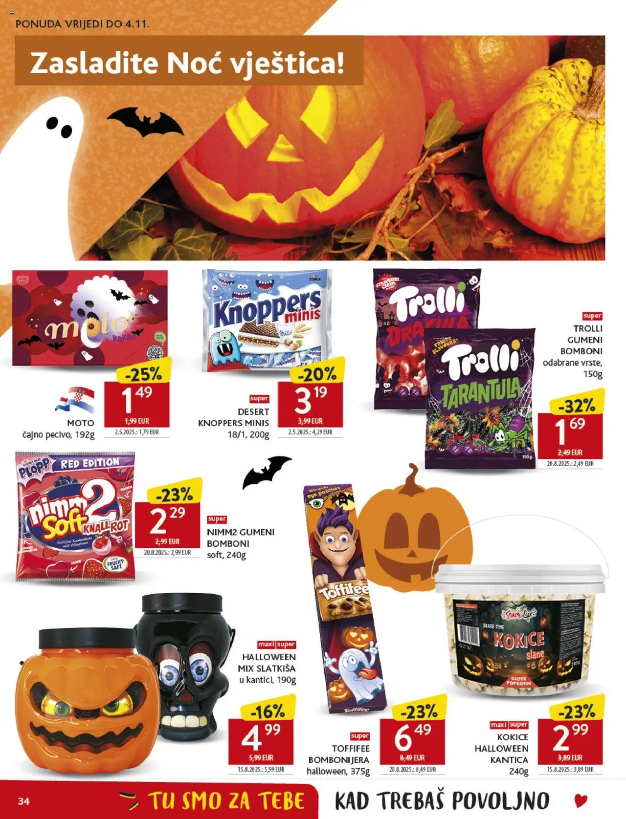 Konzum katalog | vrijedi od 22.10.2025 | Stranica: 34 | Proizvodi: Bomboni, Kokice, Bombonijera, Kakao