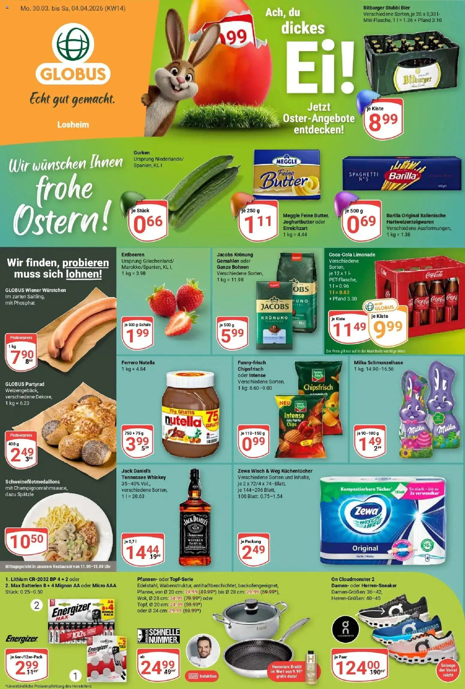 Globus prospekt Losheim Am See	 – gültig ab 30.03.2026 | Seite: 7 | Produkte: Bitburger, Wiener wurstchen, Bier, Chips