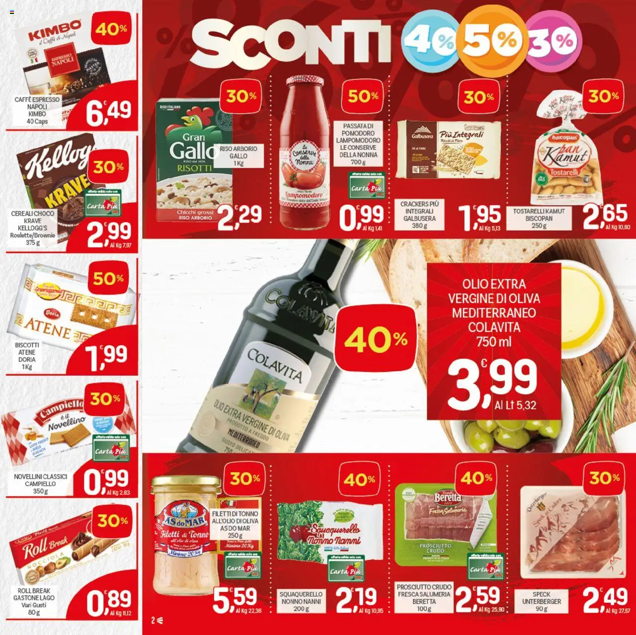 Volantino CRAI del 21.08.2025 | Pagina: 2 | Prodotti: Riso, Crackers, Tonno, Olio extra vergine