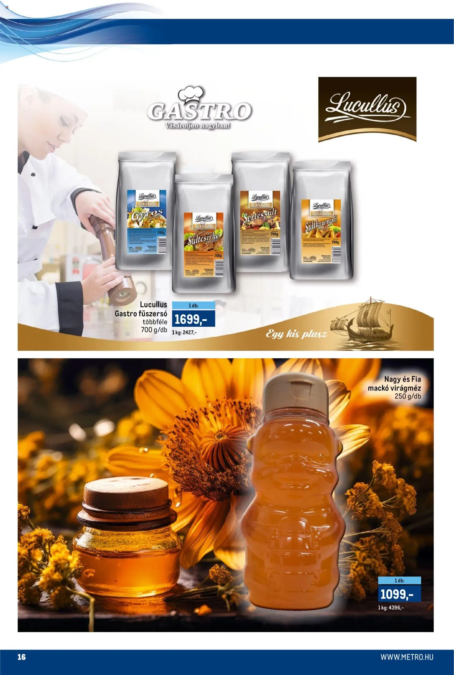 Metro akciós ujság - amely érvényes a következő dátumtól: 01.12.2025 | Oldal: 16 | Termékek: Virágméz