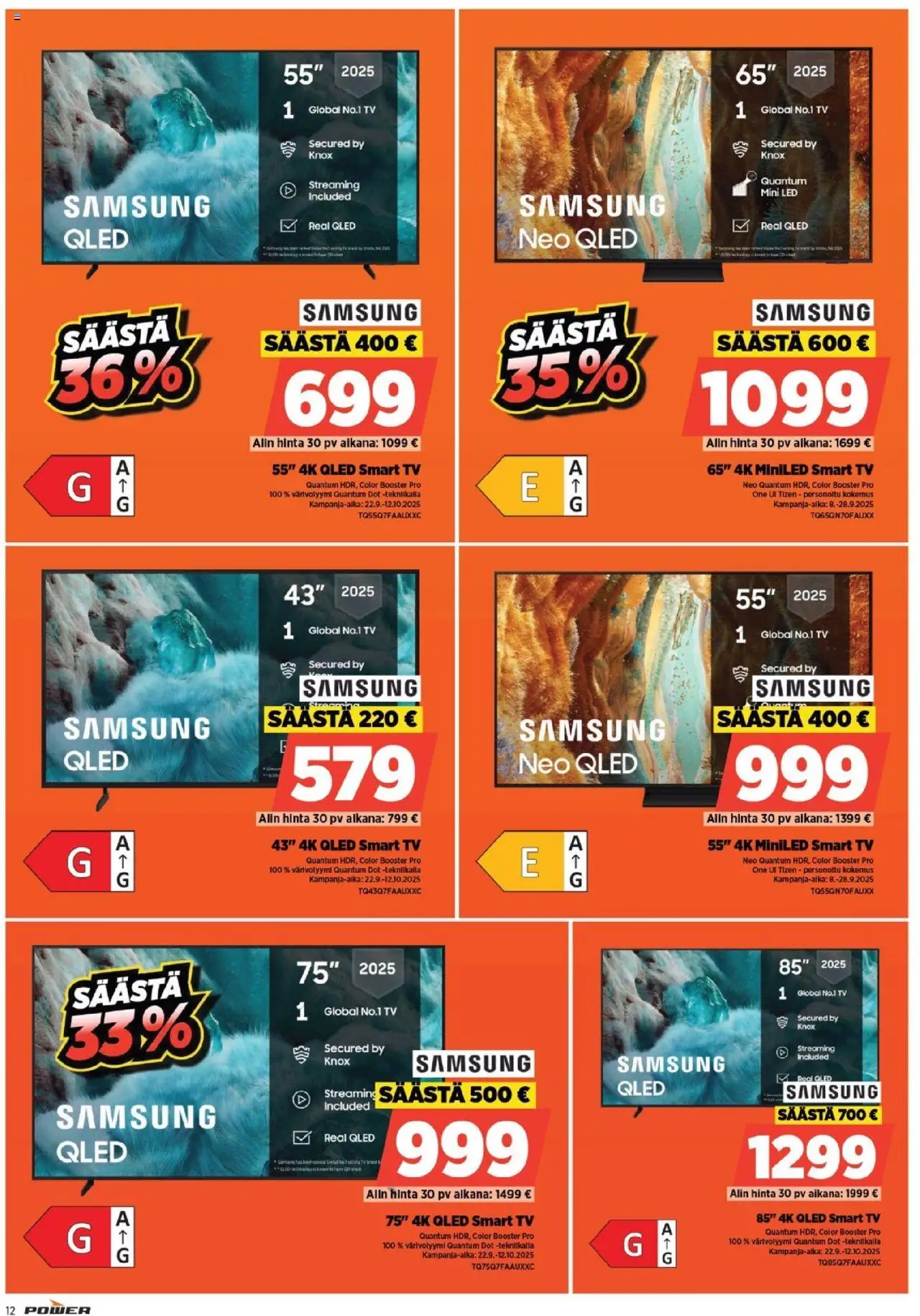 Power tarjoukset – voimassa 22.09.2025 alkaen | Sivu: 12 | Tuotteet: TV