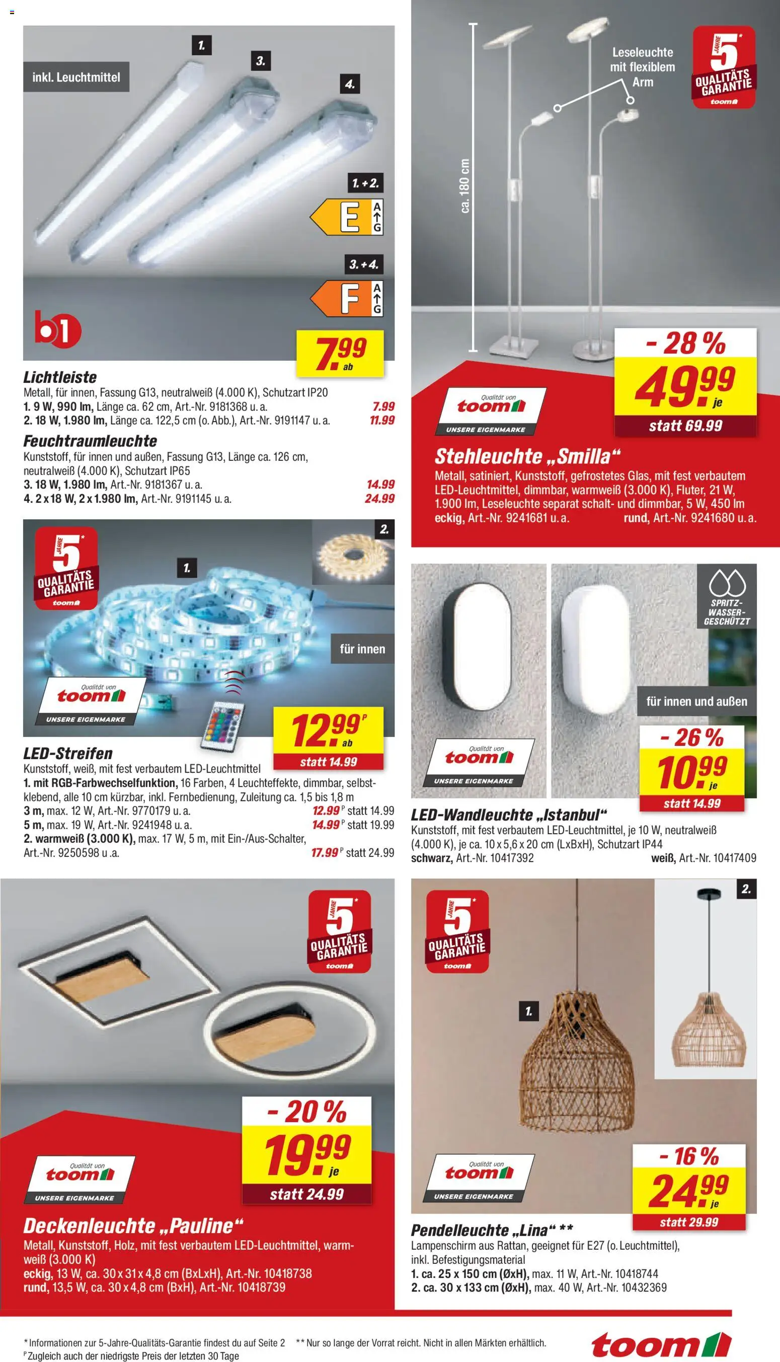 Toom Baumarkt Prospekt 	 – gültig ab 15.11.2025 | Seite: 13 | Produkte: Lampenschirm, Wasser
