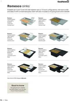Preview of B&Q - Kitchens valid from 16.12.2025 | Page: 196 | Products: Chopping board, Colander, Dish drainer, Bowl