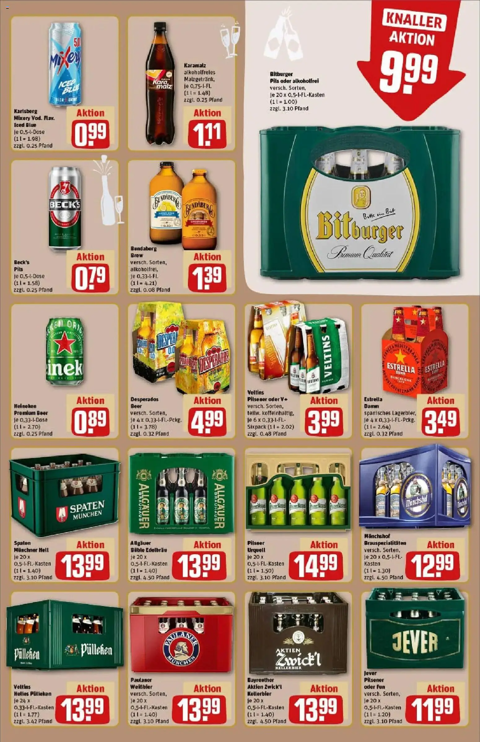 Rewe prospekt Arrach	 – gültig ab 22.12.2025 | Seite: 15 | Produkte: Bitburger, Monchshof, Pilsner urquell, Jever