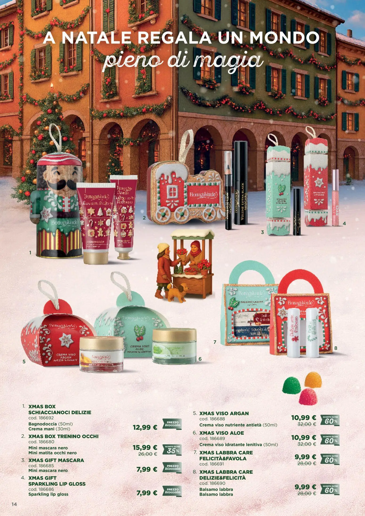 Volantino Bottega Verde del 03.11.2025 | Pagina: 14 | Prodotti: Mascara, Balsamo, Crema, Crema viso