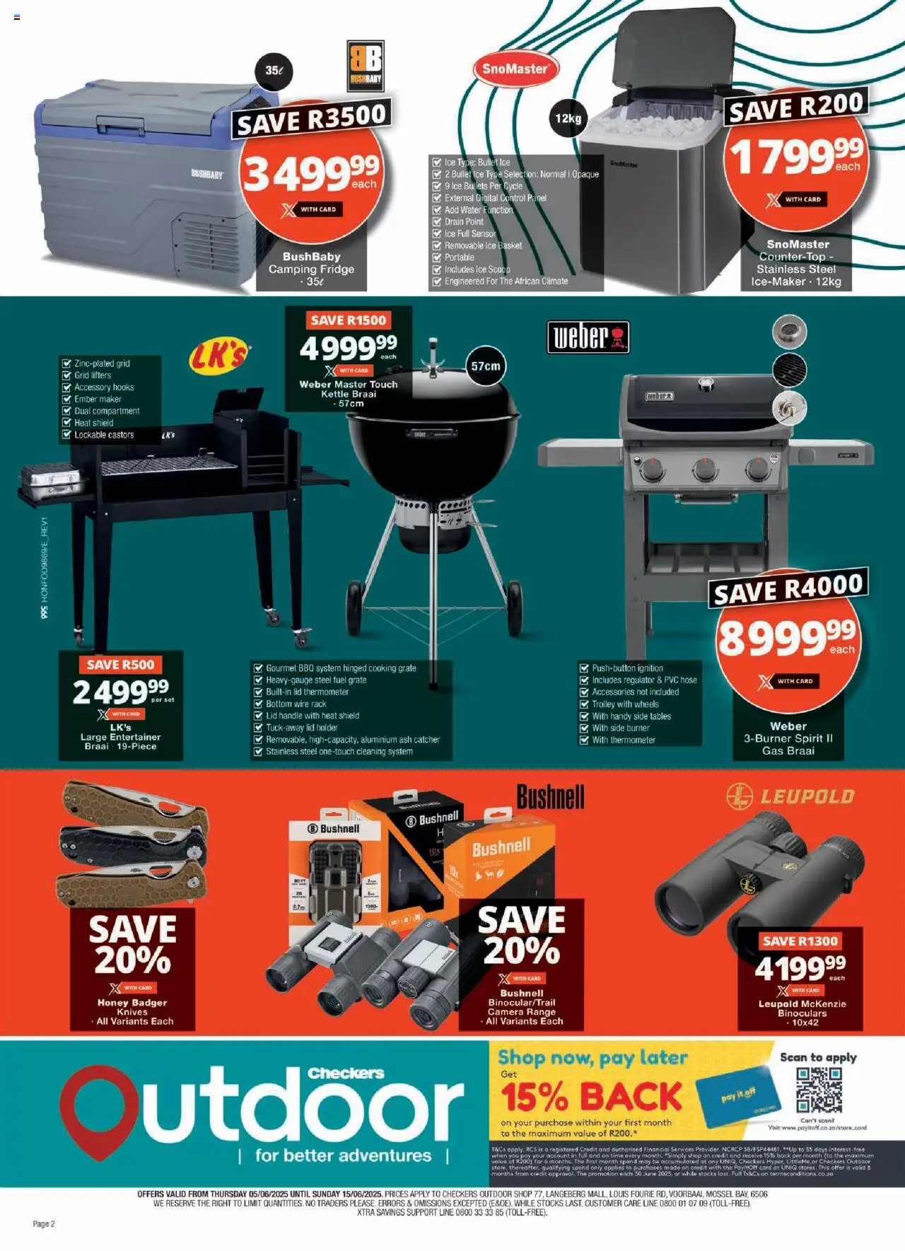 Checkers Western Cape - Outdoor Langeberg Store Opening │ valid from 05.06.2025 | Page: 2 | Products: Kettle, Thermometer, Basket, Fridge