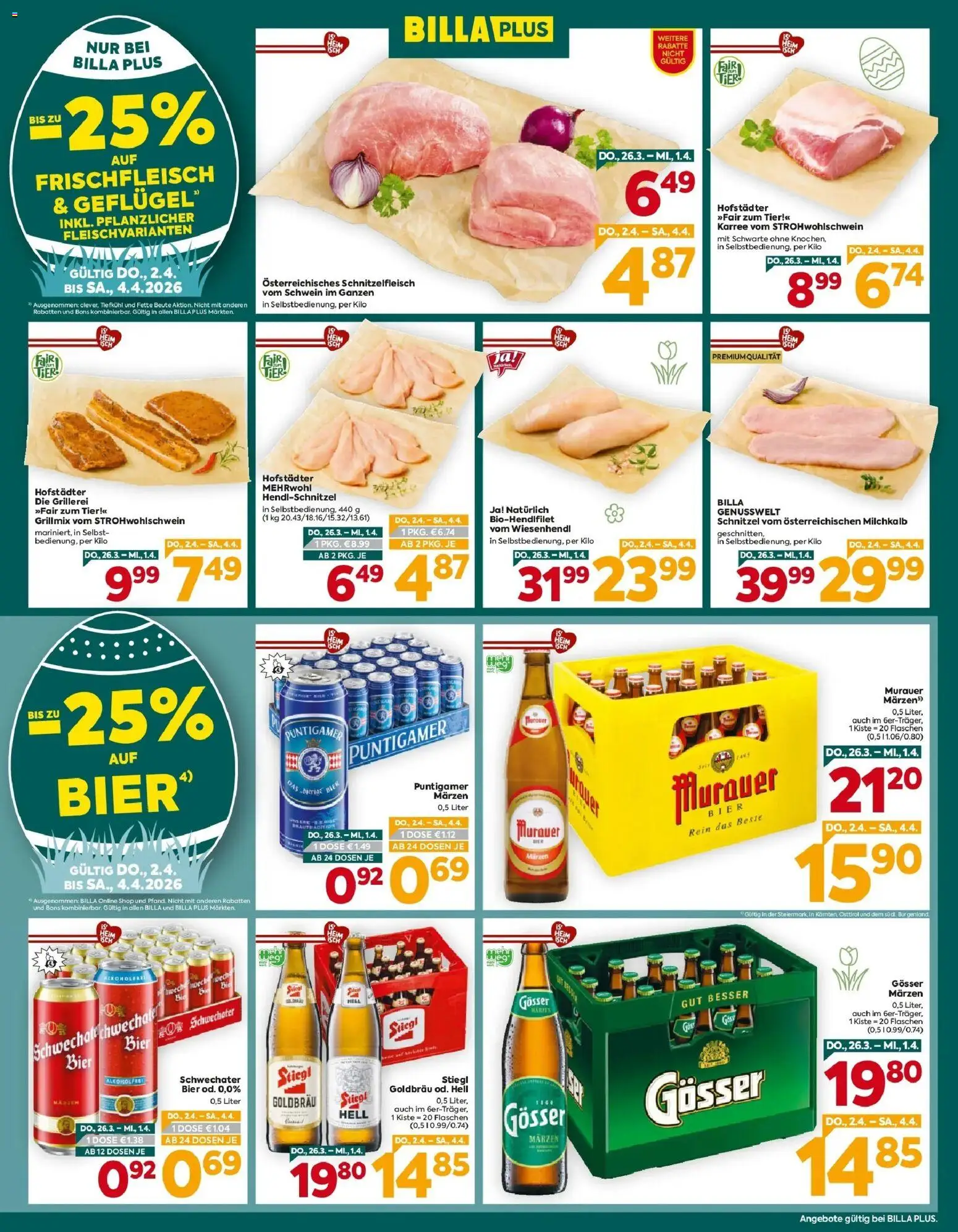 Billa Plus Flugblatt - Steiermark gültig ab 26.03.2026 | Seite: 3 | Produkte: Bier