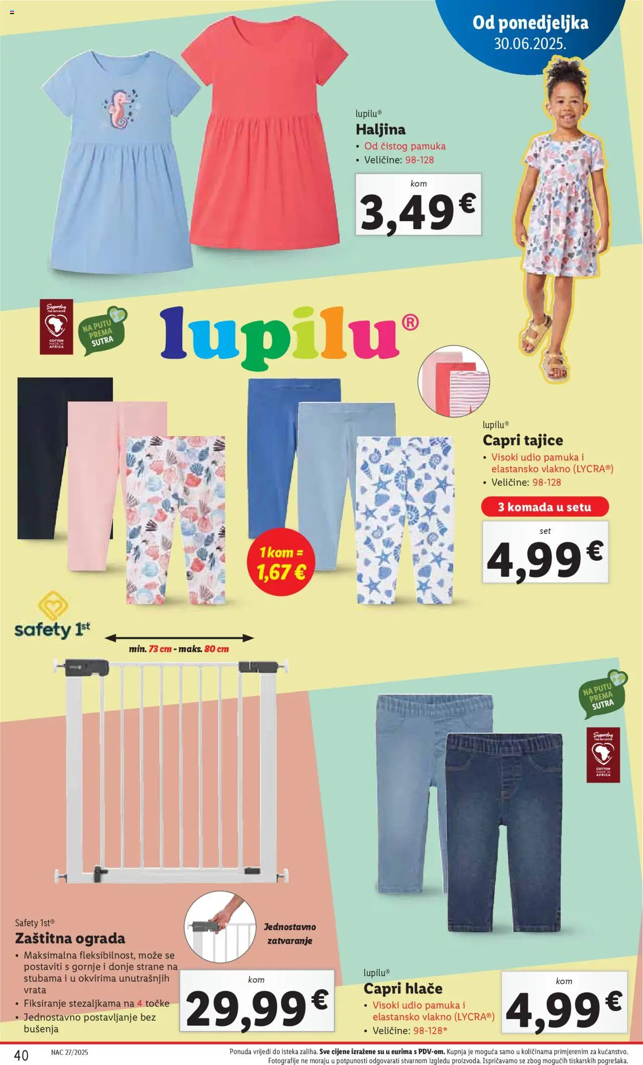 Lidl katalog | vrijedi od 30.06.2025 | Stranica: 40 | Proizvodi: Hlače, Vrata, Tajice, Haljina
