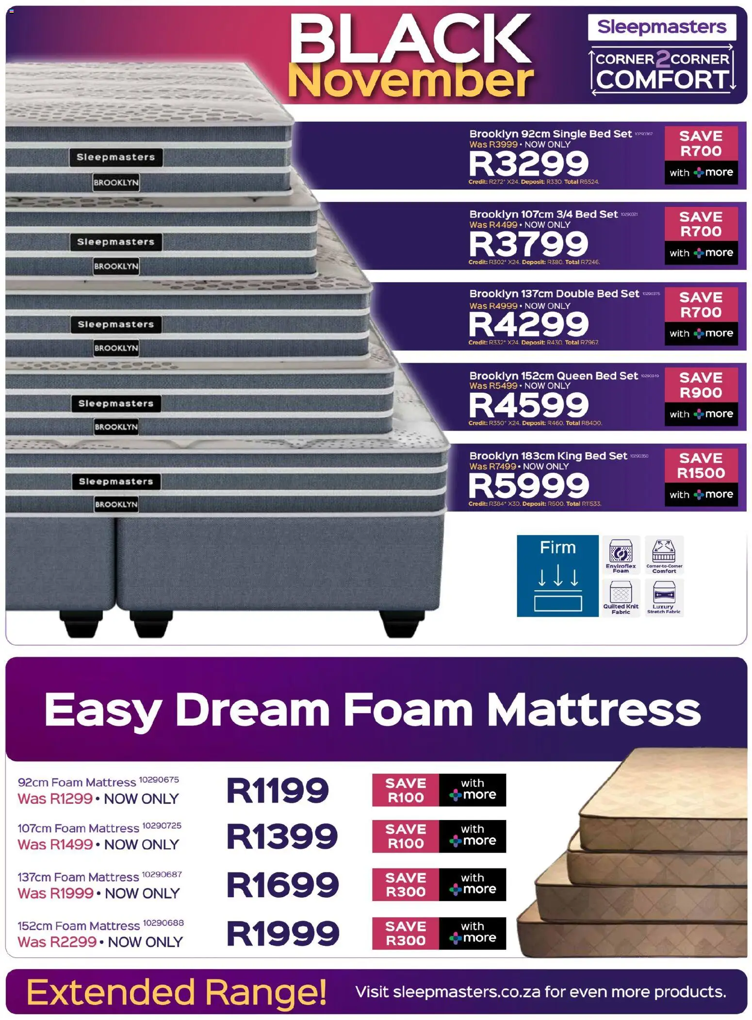 New Sleepmasters catalogue – valid from 10.11.2025 | Page: 9 | Products: Double bed, Mattress, Single bed, Foam