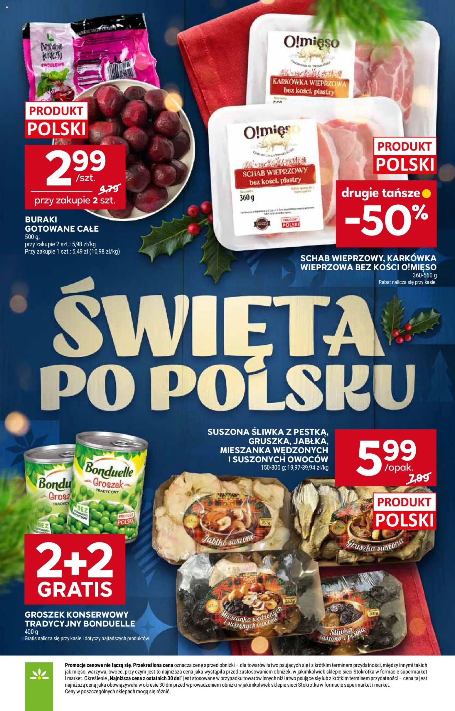 Stokrotka Gazetka od 11.12.2025 | Strona: 2 | Produkty: Groszek, Karkówka wieprzowa, Schab wieprzowy, Groszek konserwowy