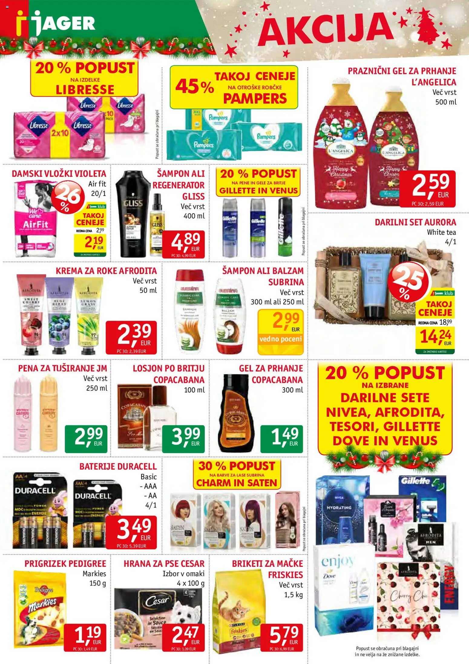 Novi Jager katalog ponudbe – veljaven od 17.12.2025 | Stran: 14 | Izdelki: Vložki, Sampon, Krema, Pena za tusiranje