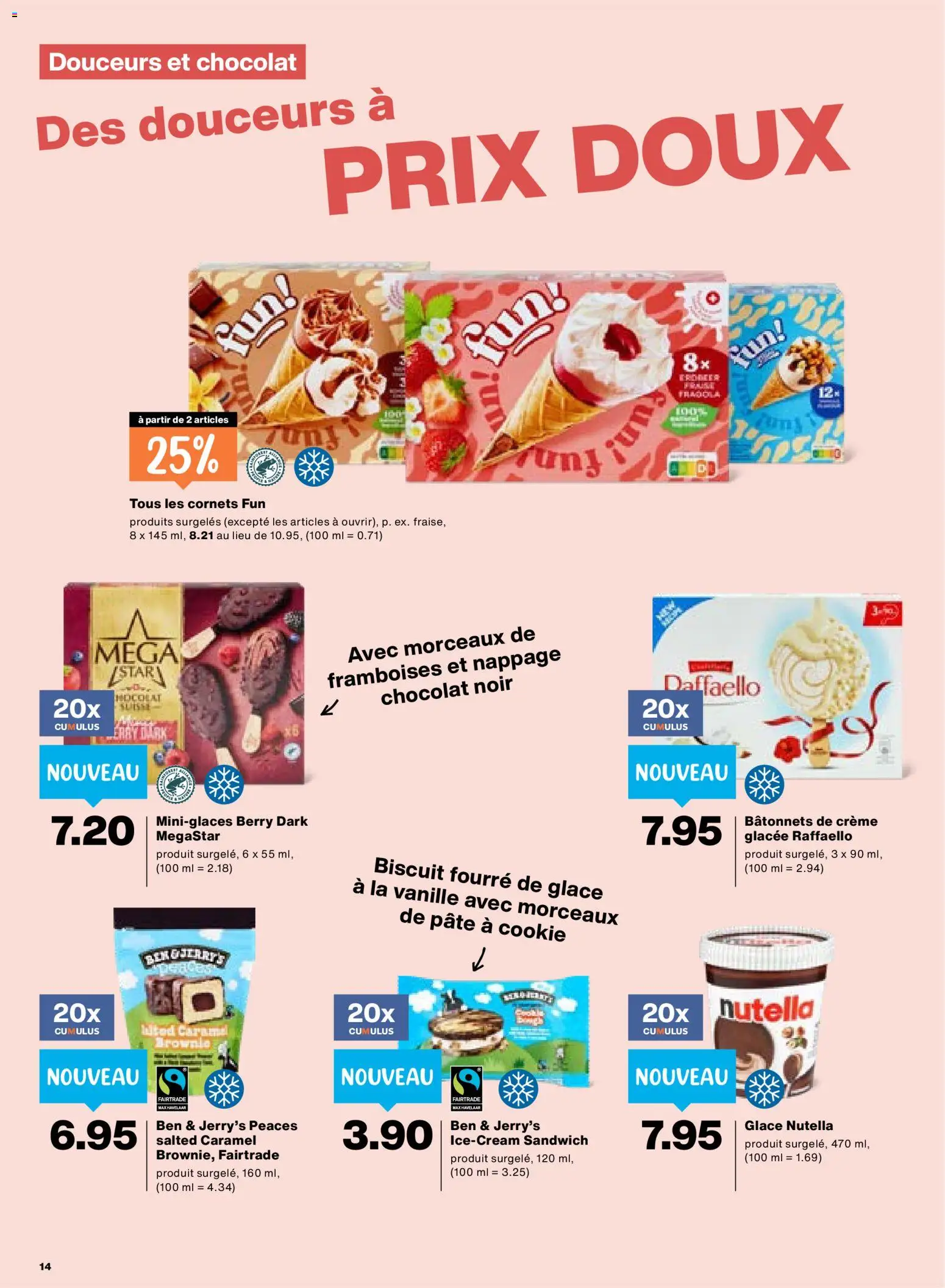 Migros aktionen FR – gültig ab 16.04.2026 | Seite: 14 | Produkte: Spabad, Glace, Creme