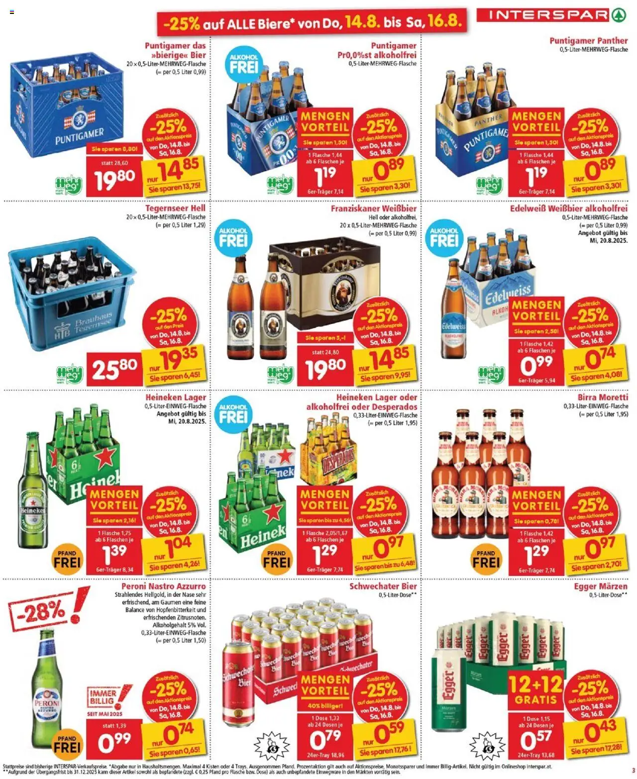 Interspar Flugblatt - Burgenland gültig ab 14.08.2025 | Seite: 3 | Produkte: Bier
